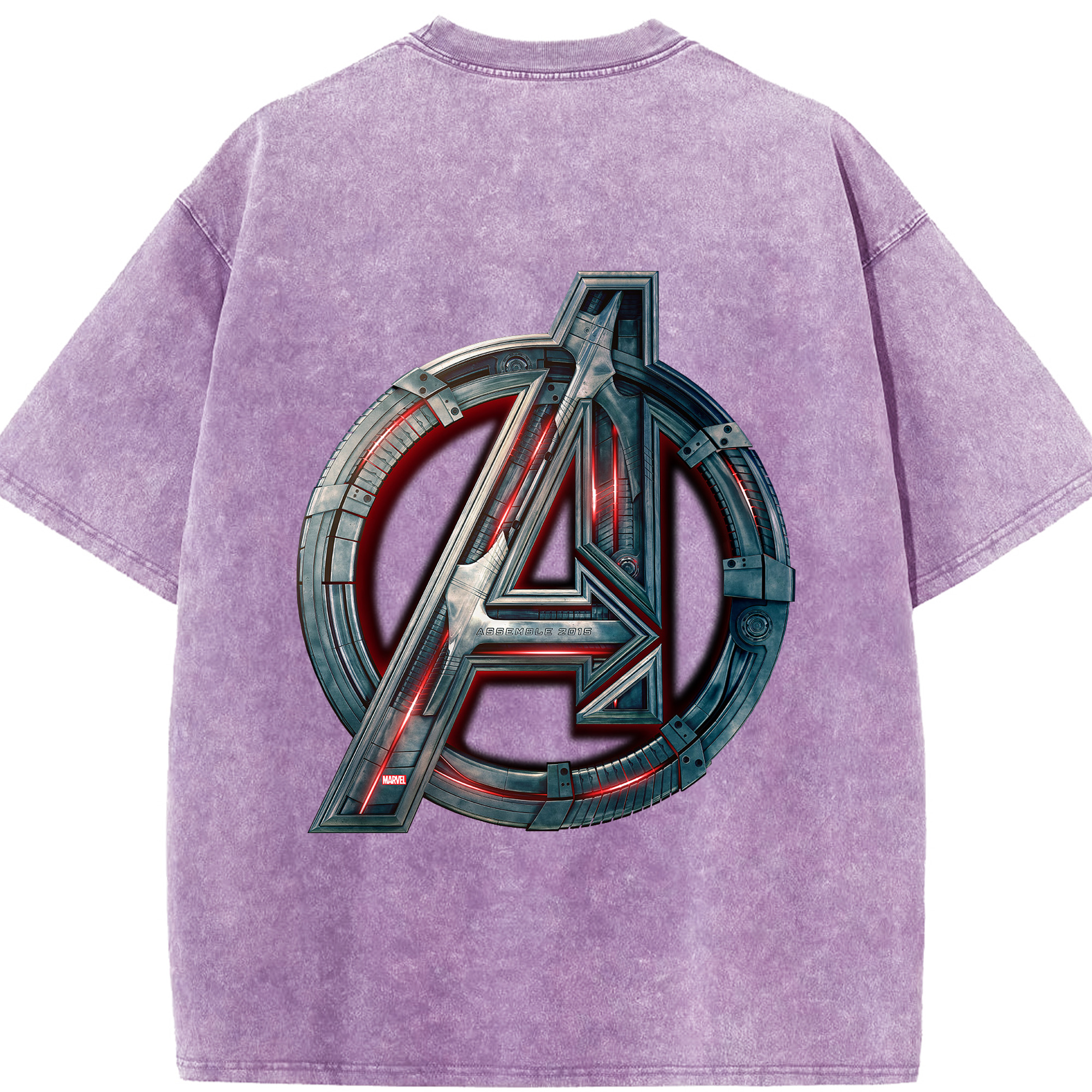 （画像用） アベンジャーズ The Avengers 綿100% ヴィンテージ風 半袖Tシャツ（背面プリント）