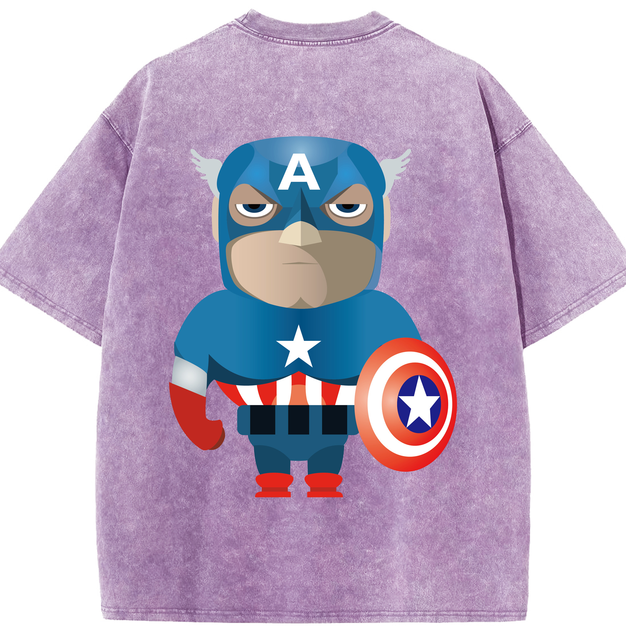 （画像用） アベンジャーズ The Avengers 綿100% ヴィンテージ風 半袖Tシャツ（背面プリント）