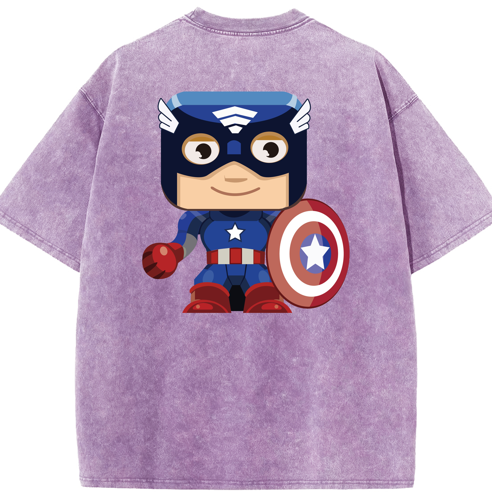（画像用） アベンジャーズ The Avengers 綿100% ヴィンテージ風 半袖Tシャツ（背面プリント）