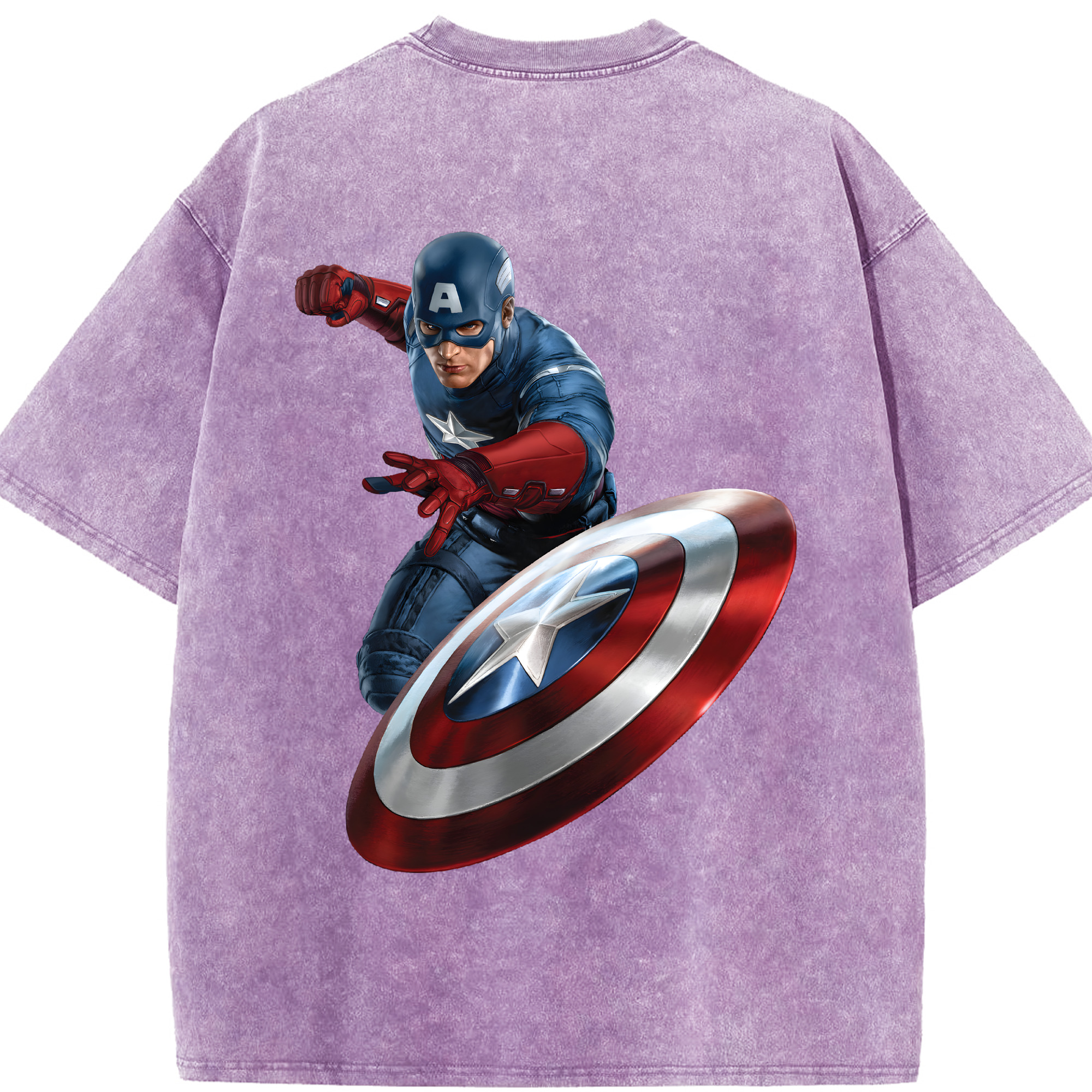 （画像用） アベンジャーズ The Avengers 綿100% ヴィンテージ風 半袖Tシャツ（背面プリント）