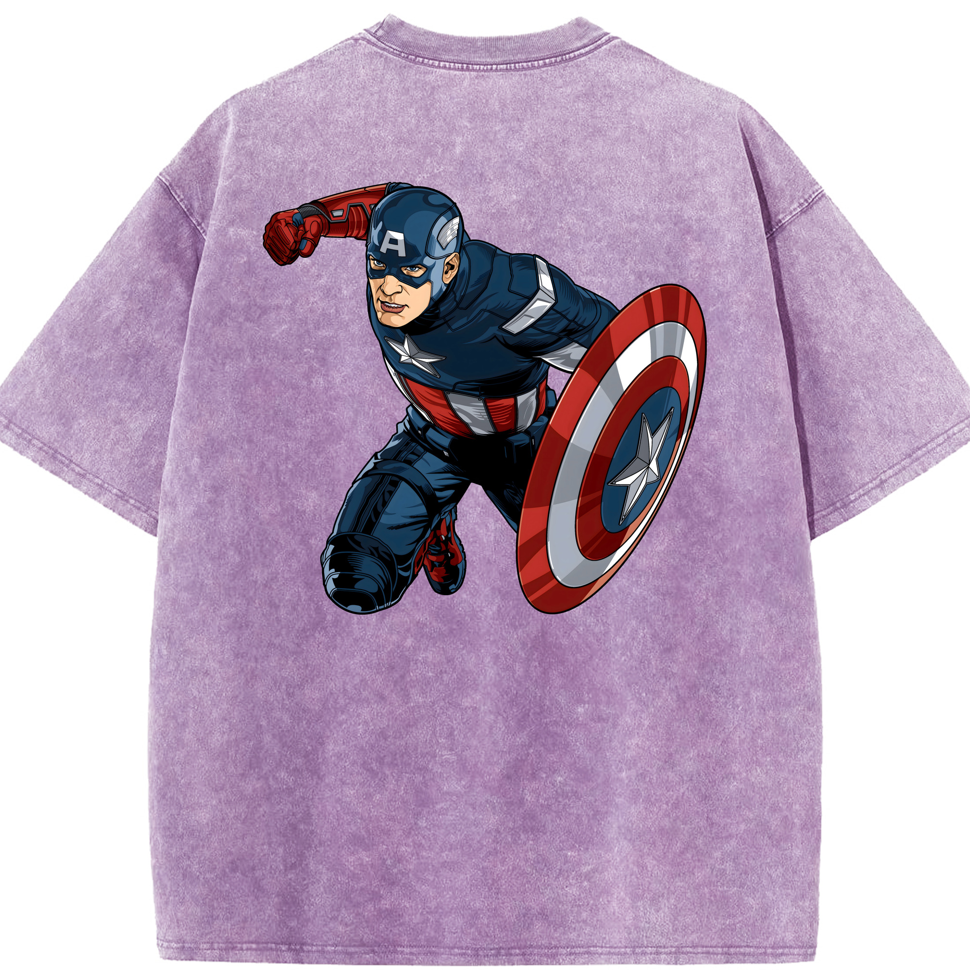（画像用） アベンジャーズ The Avengers 綿100% ヴィンテージ風 半袖Tシャツ（背面プリント）
