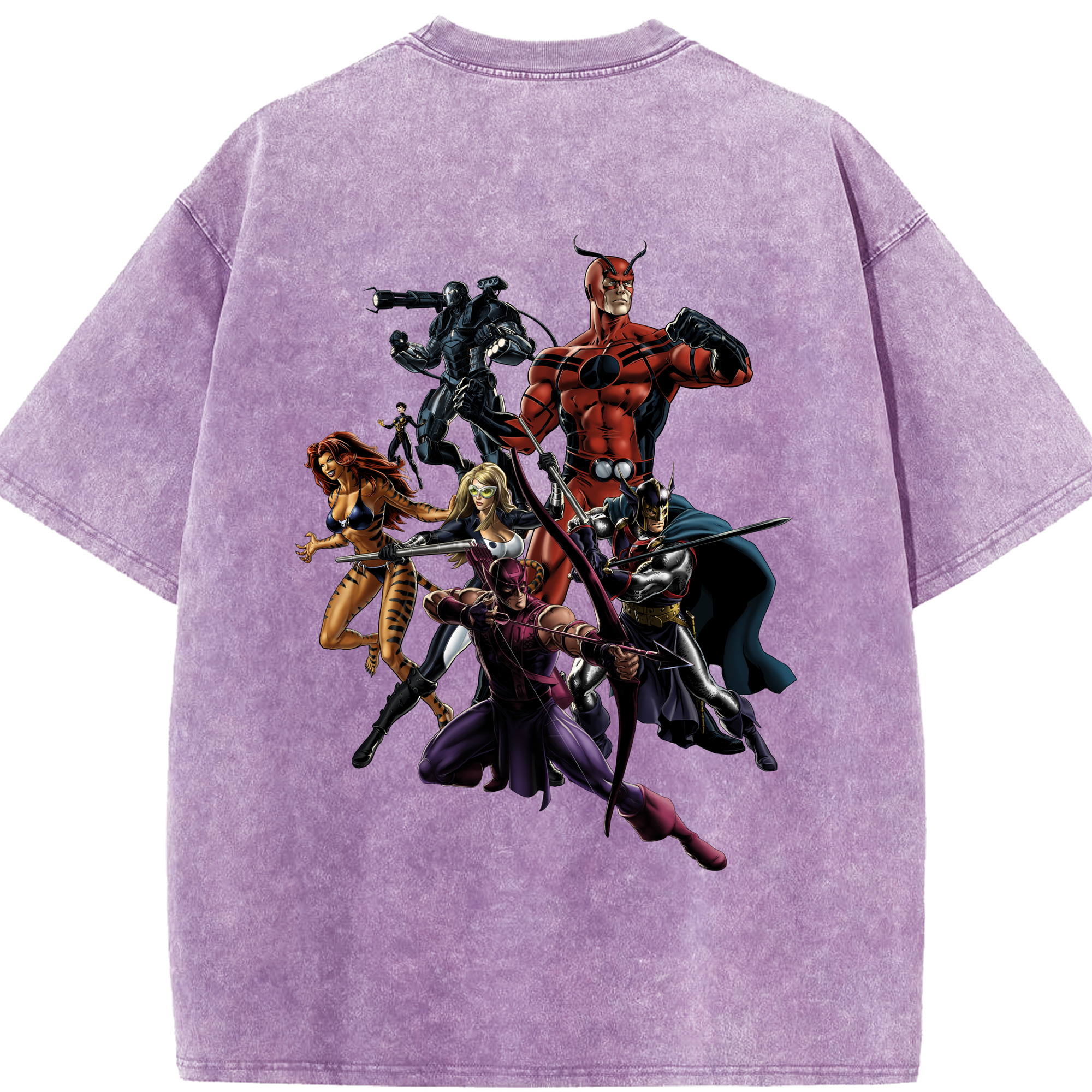 （画像用） アベンジャーズ The Avengers 綿100% ヴィンテージ風 半袖Tシャツ（背面プリント）