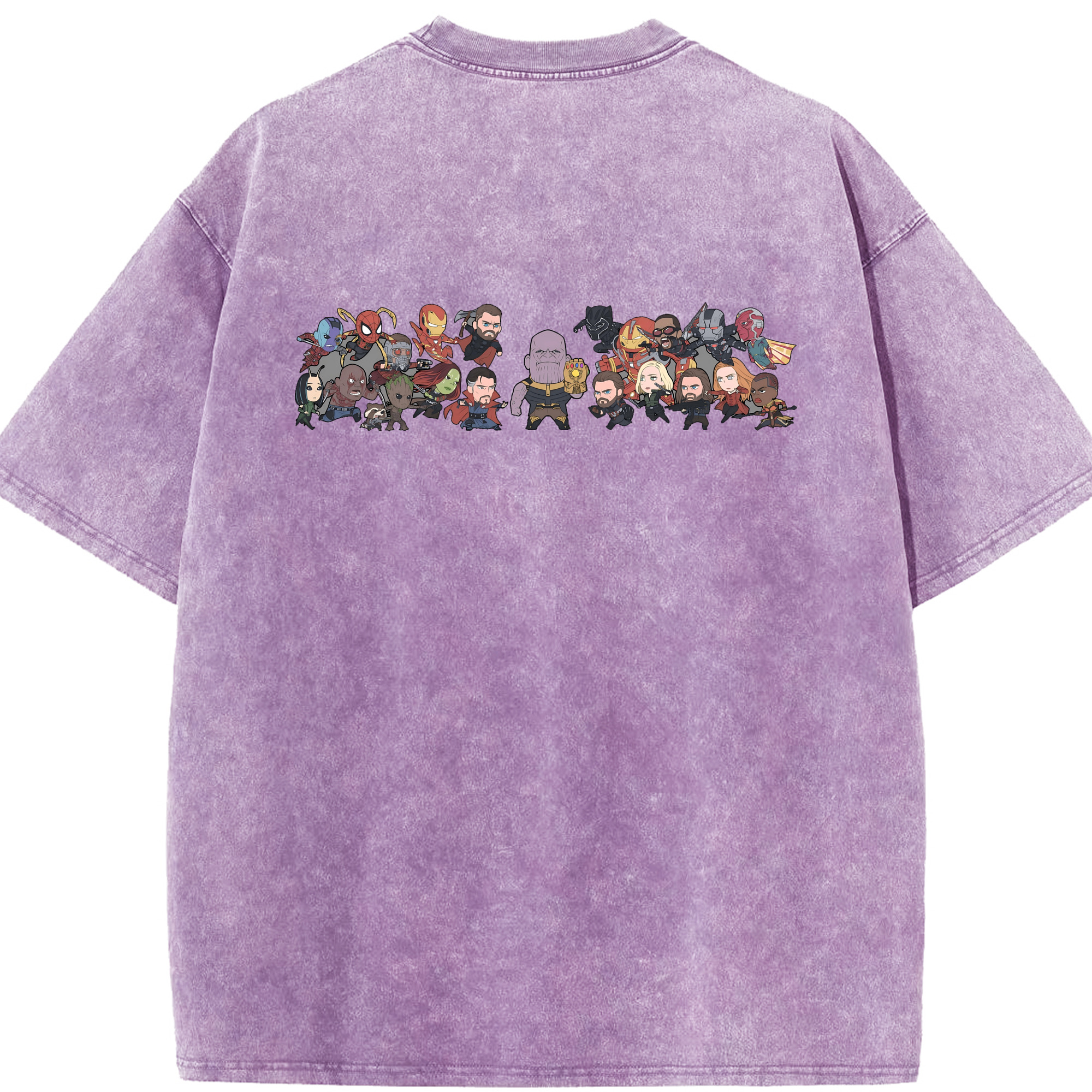 （画像用） アベンジャーズ The Avengers 綿100% ヴィンテージ風 半袖Tシャツ（背面プリント）