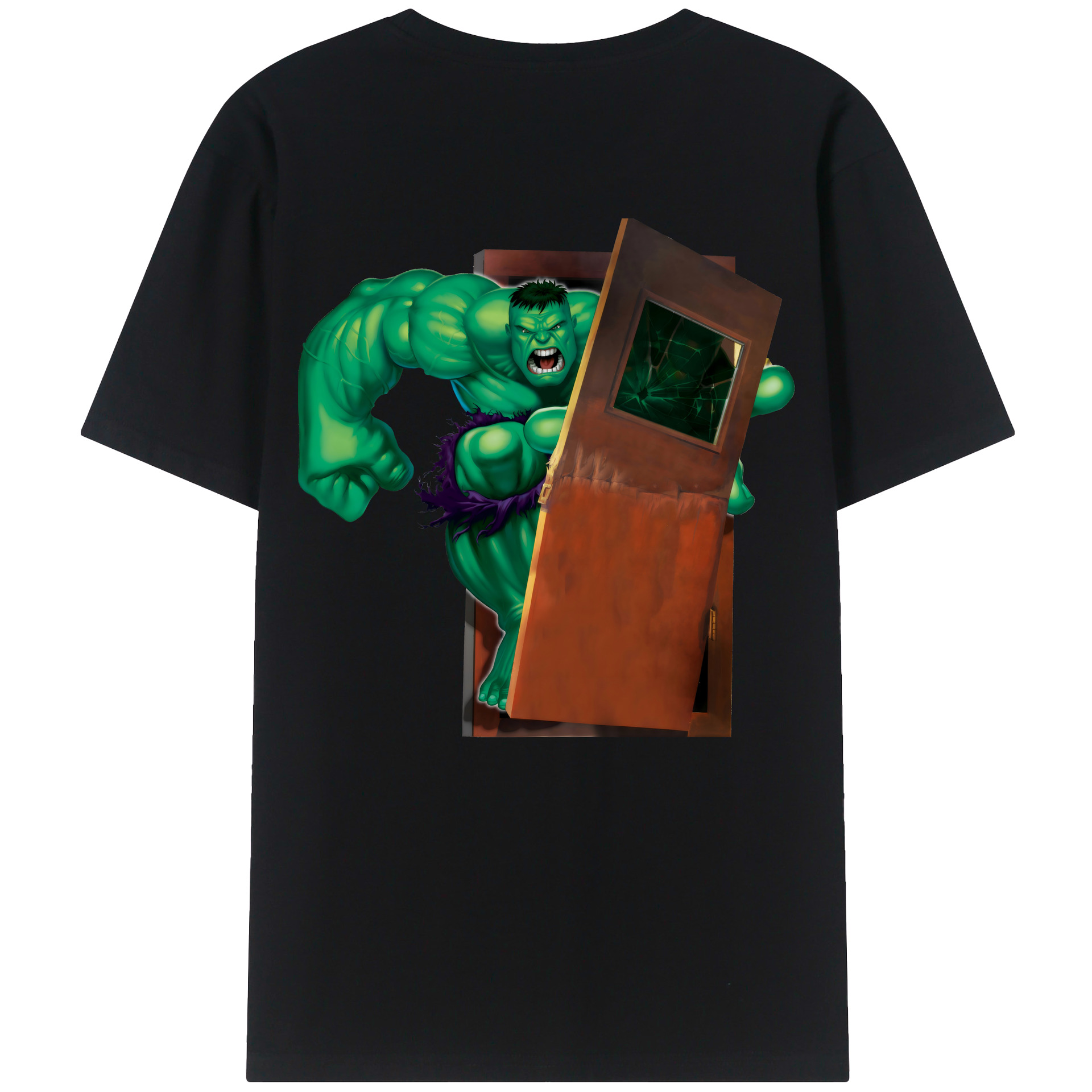 （画像用） アベンジャーズ The Avengers 綿100％ メンズ半袖Tシャツ（バックプリント） 通気性