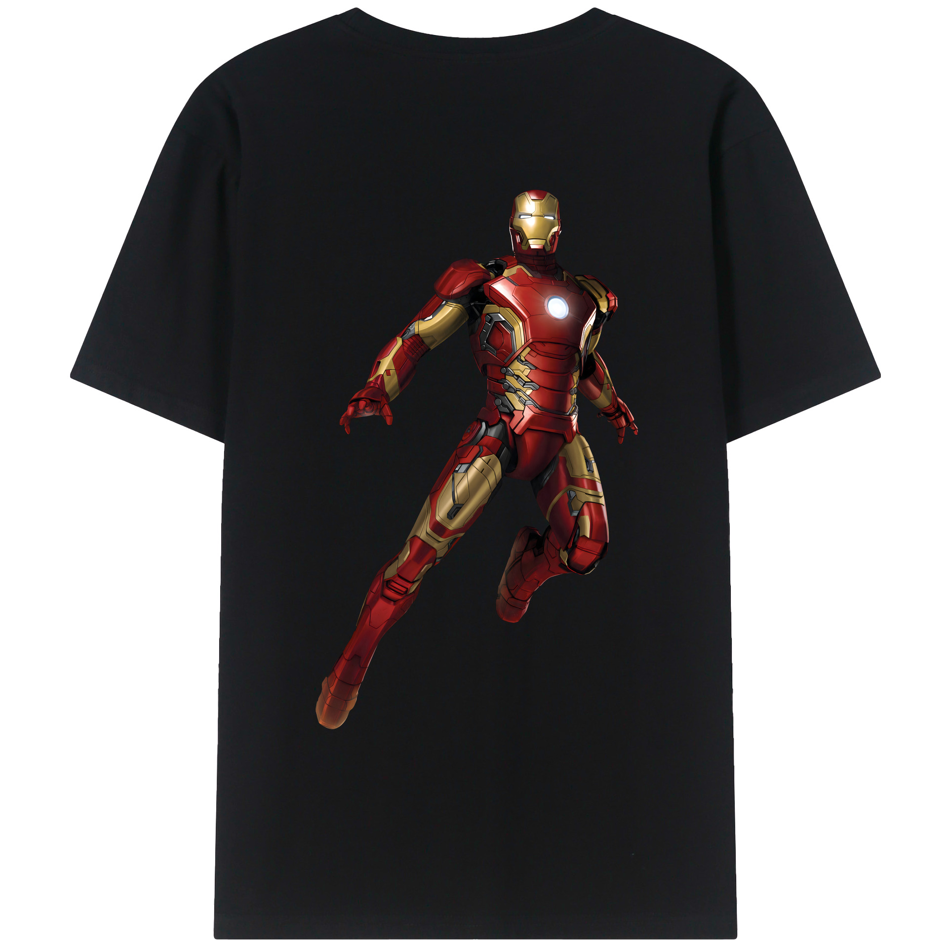 （画像用） アベンジャーズ The Avengers 綿100％ メンズ半袖Tシャツ（バックプリント） 通気性