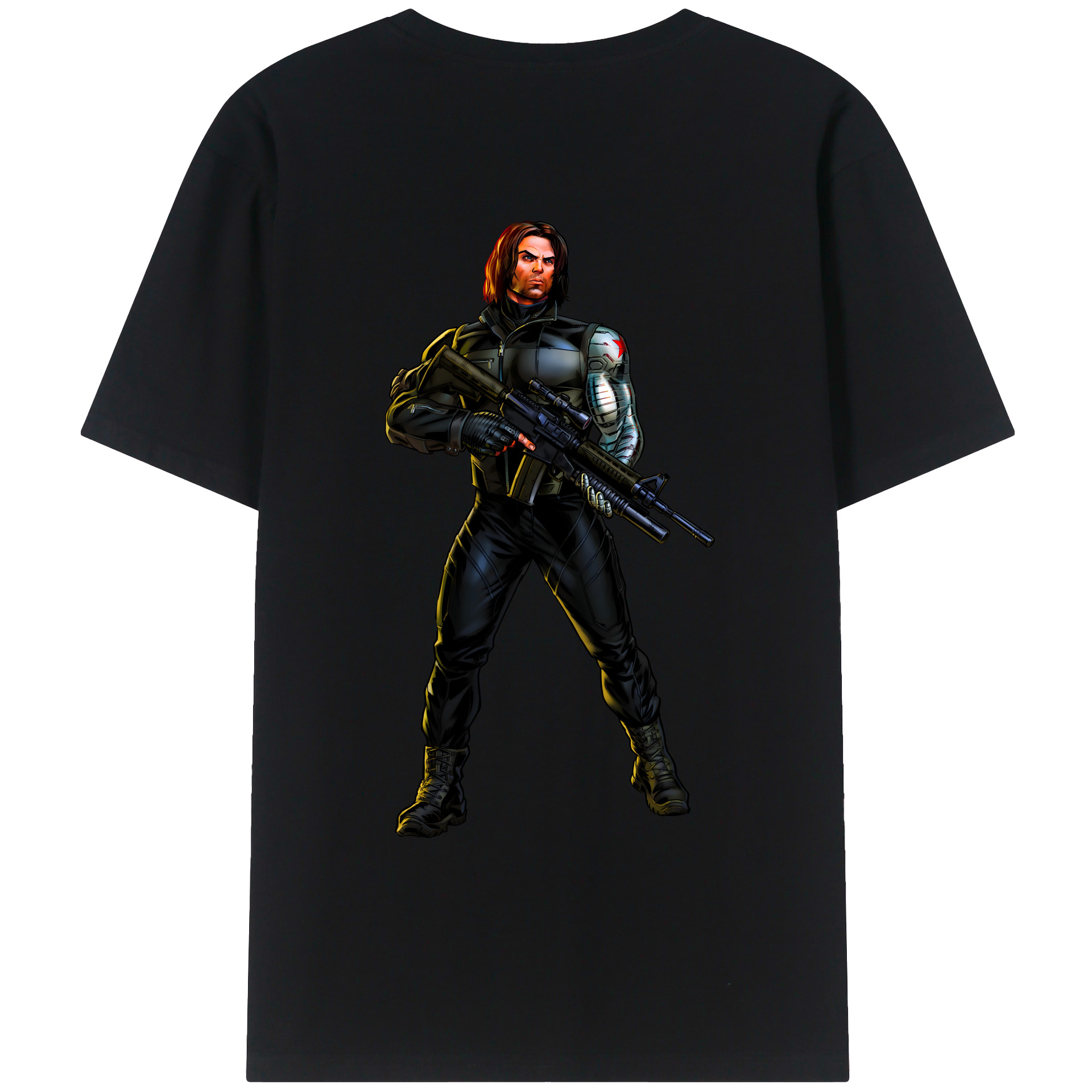 （画像用） アベンジャーズ The Avengers 綿100％ メンズ半袖Tシャツ（バックプリント） 通気性