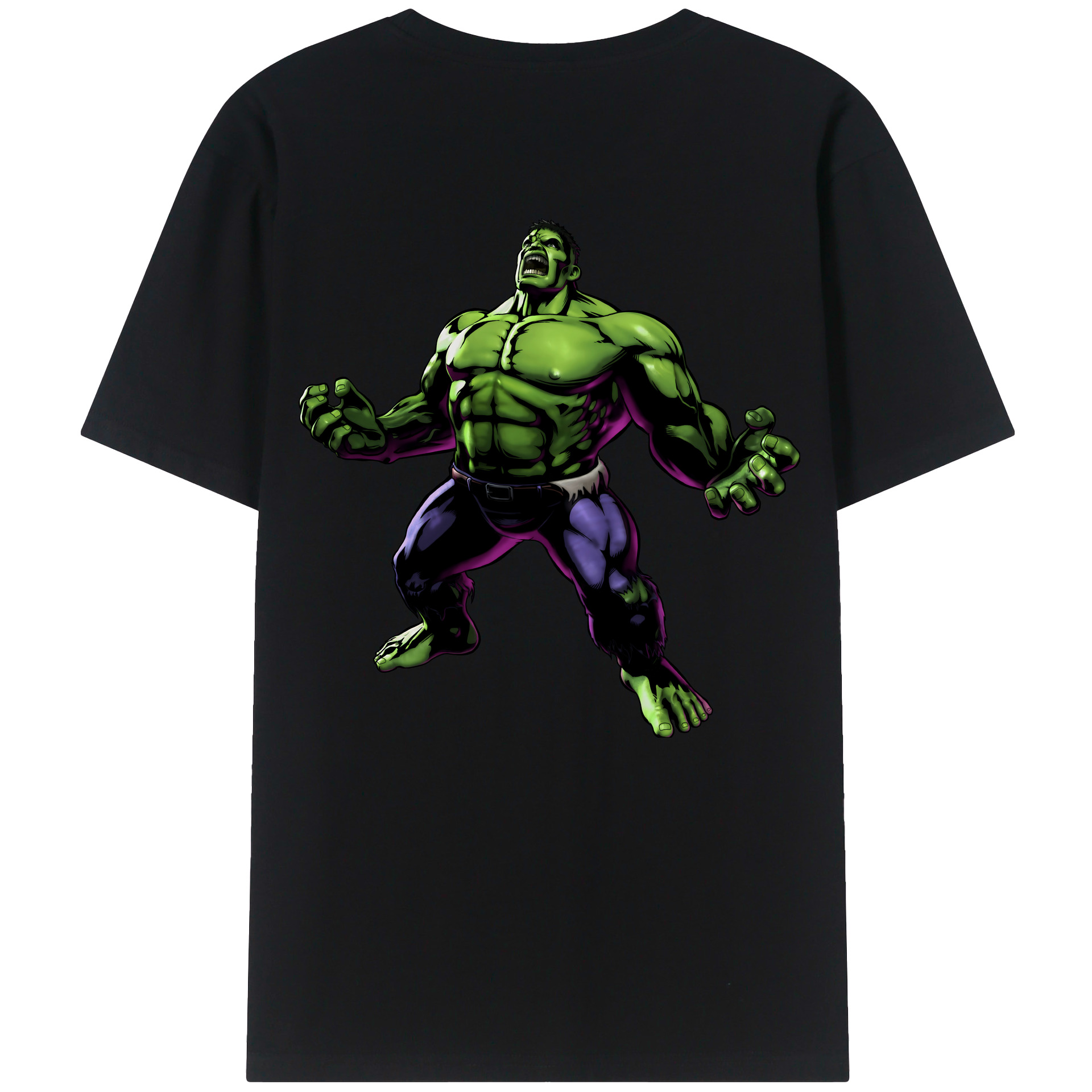（画像用） アベンジャーズ The Avengers 綿100％ メンズ半袖Tシャツ（バックプリント） 通気性
