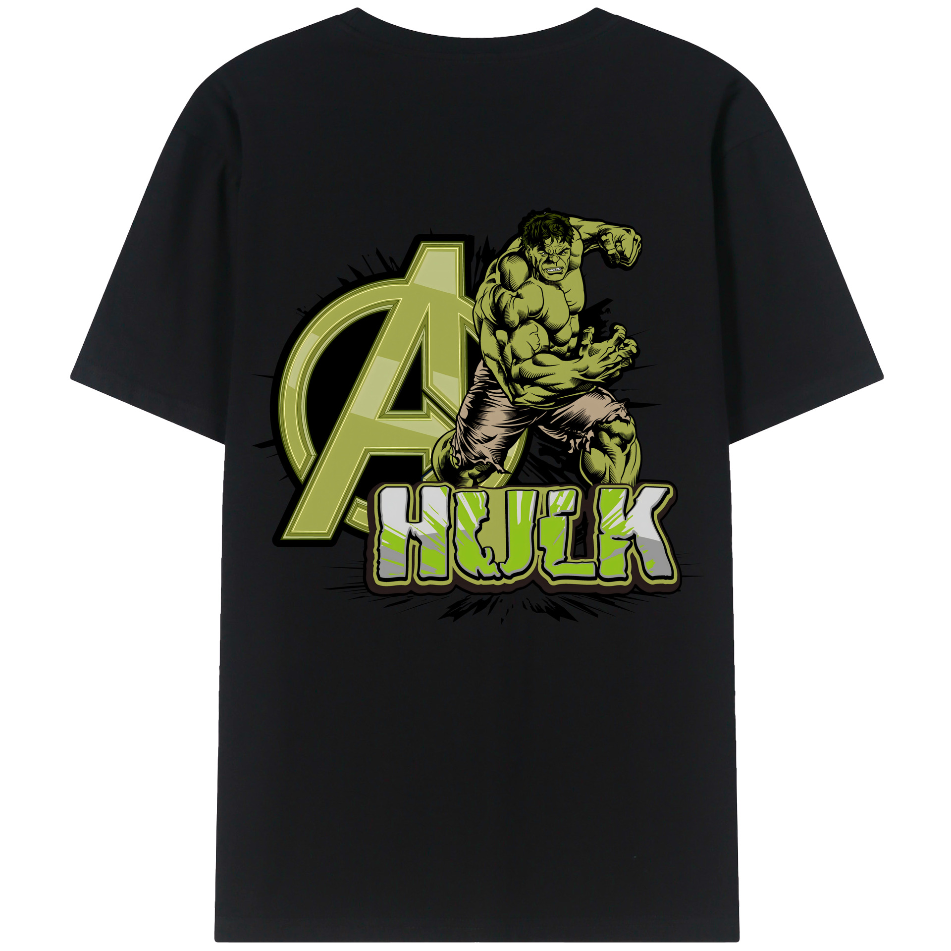 （画像用） アベンジャーズ The Avengers 綿100％ メンズ半袖Tシャツ（バックプリント） 通気性