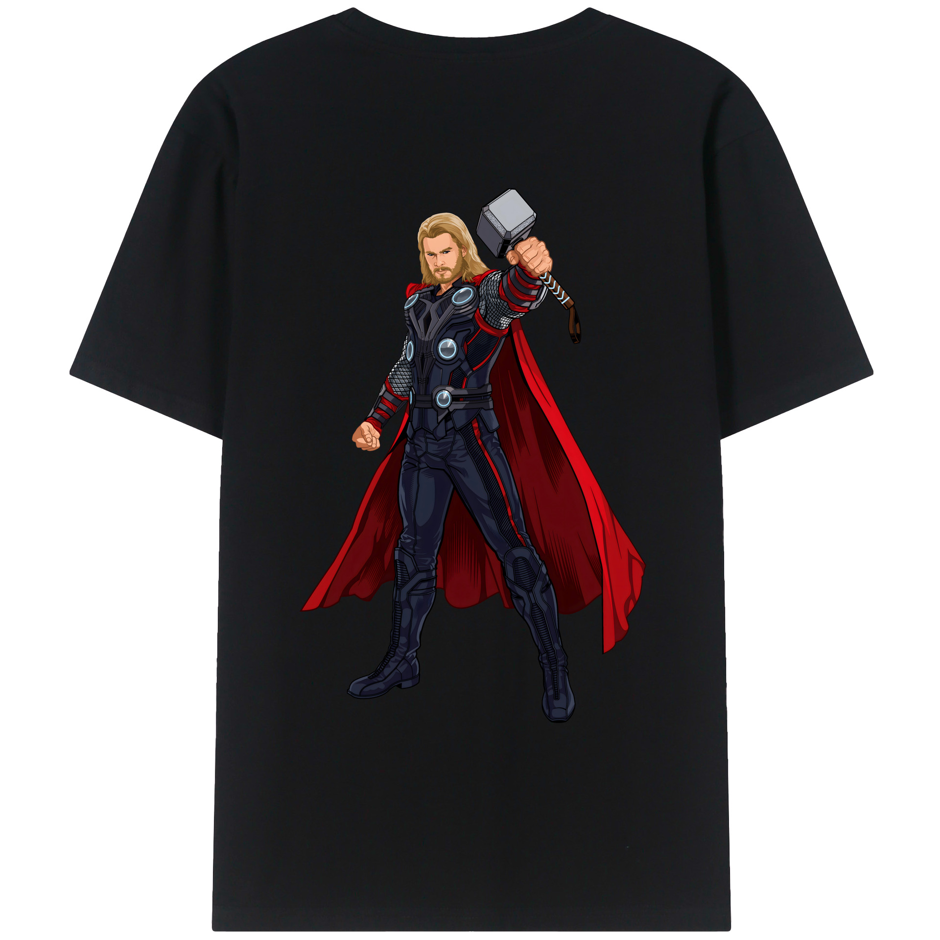 （画像用） アベンジャーズ The Avengers 綿100％ メンズ半袖Tシャツ（バックプリント） 通気性