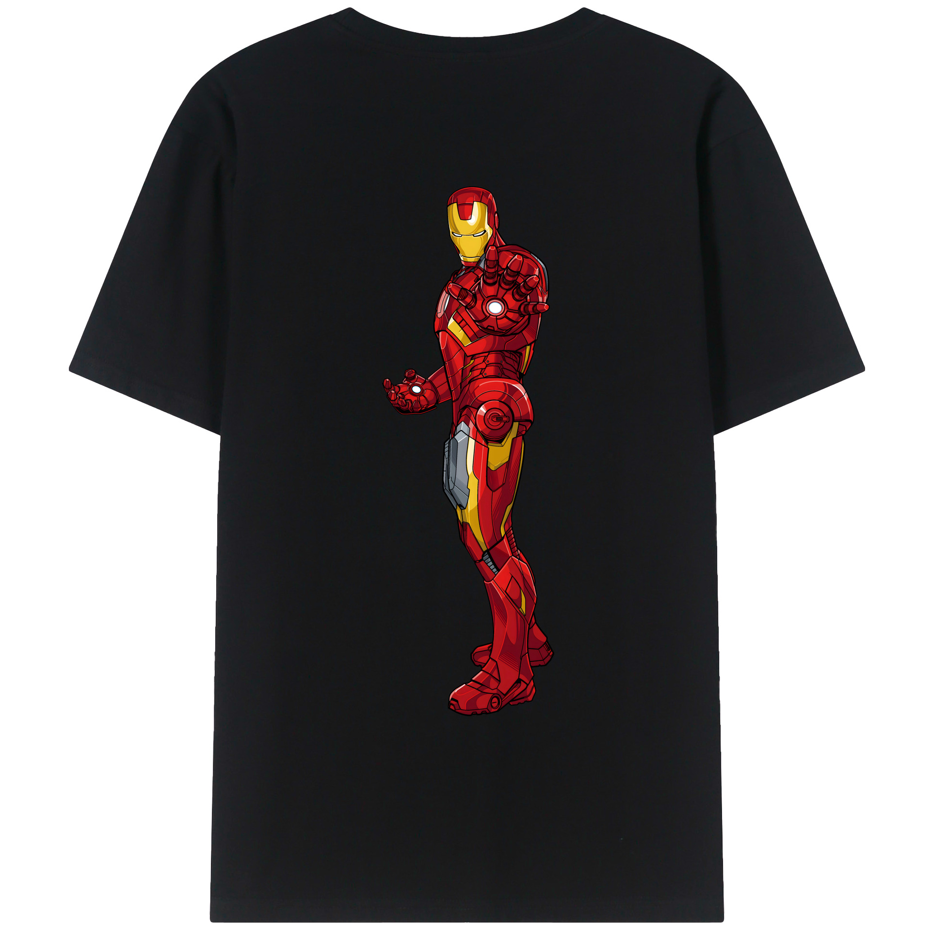 （画像用） アベンジャーズ The Avengers 綿100％ メンズ半袖Tシャツ（バックプリント） 通気性