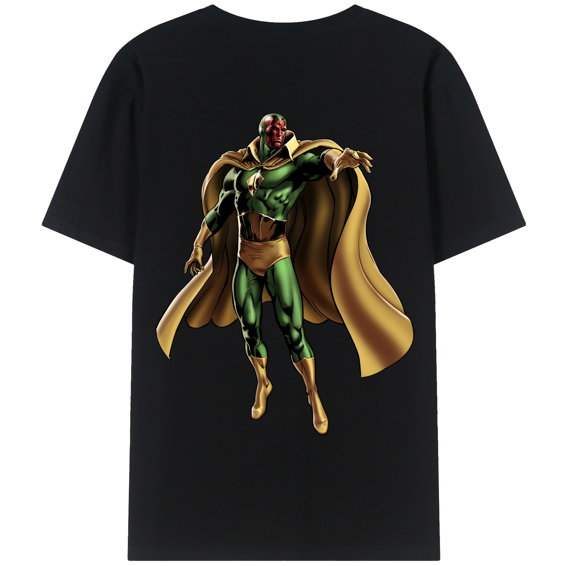 （画像用） アベンジャーズ The Avengers 綿100％ メンズ半袖Tシャツ（バックプリント） 通気性