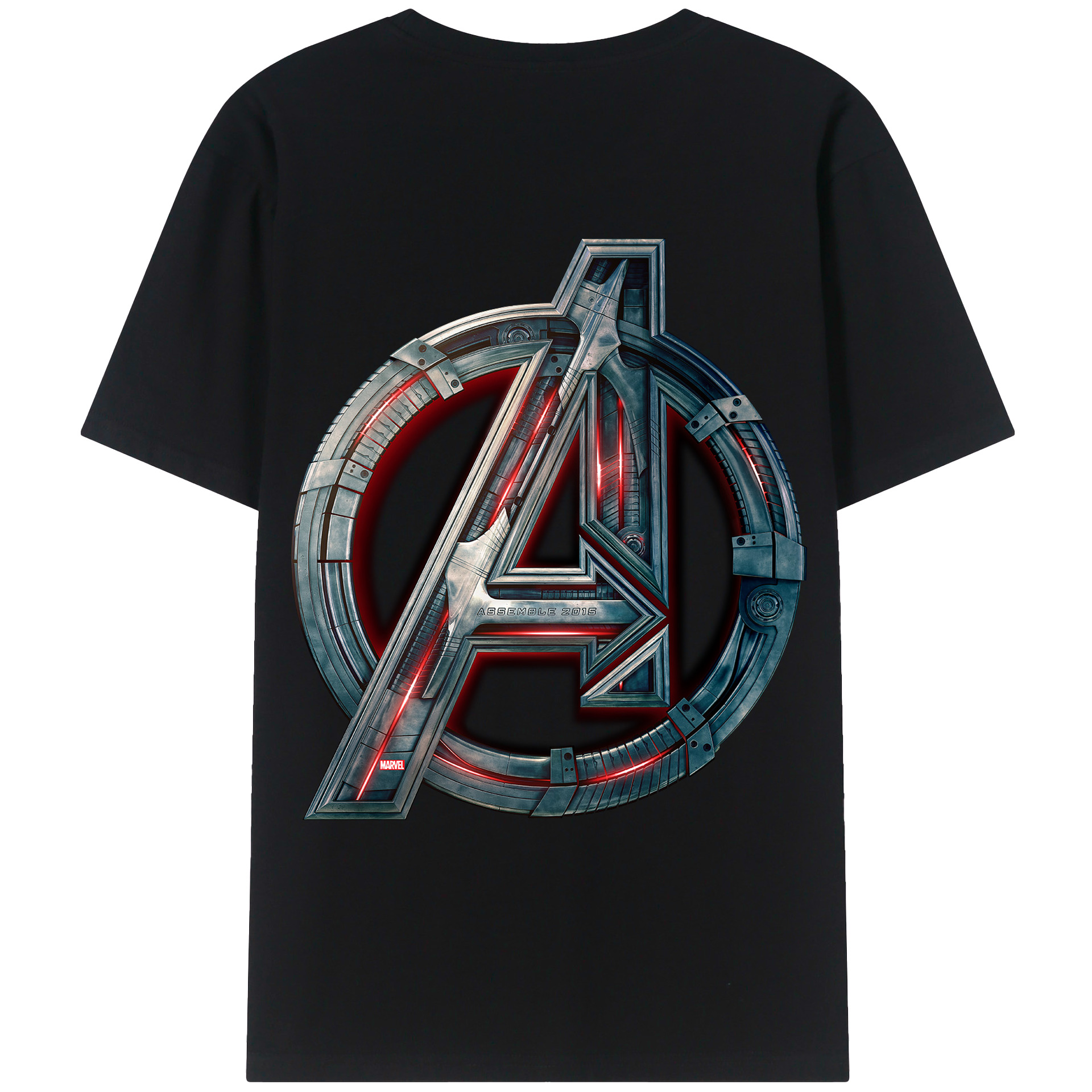 （画像用） アベンジャーズ The Avengers 綿100％ メンズ半袖Tシャツ（バックプリント） 通気性