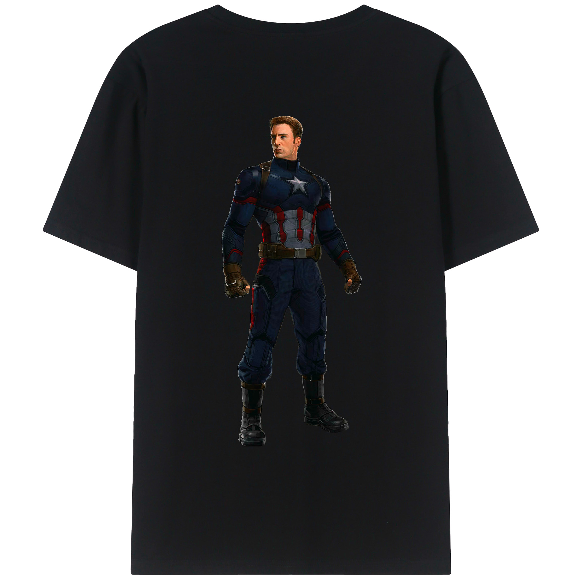 （画像用） アベンジャーズ The Avengers 綿100％ メンズ半袖Tシャツ（バックプリント） 通気性