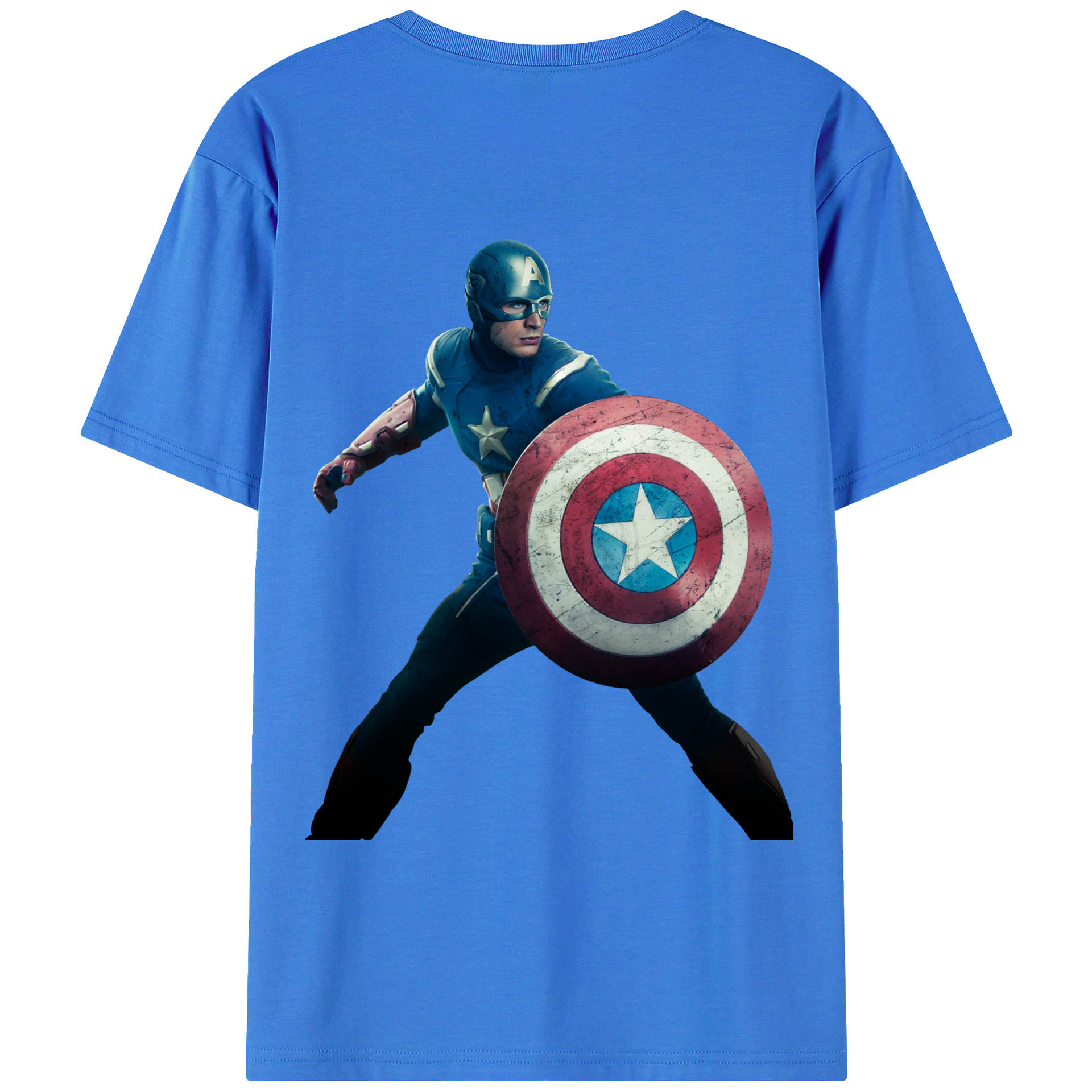 （画像用） アベンジャーズ The Avengers 綿100％ メンズ半袖Tシャツ（バックプリント） 通気性