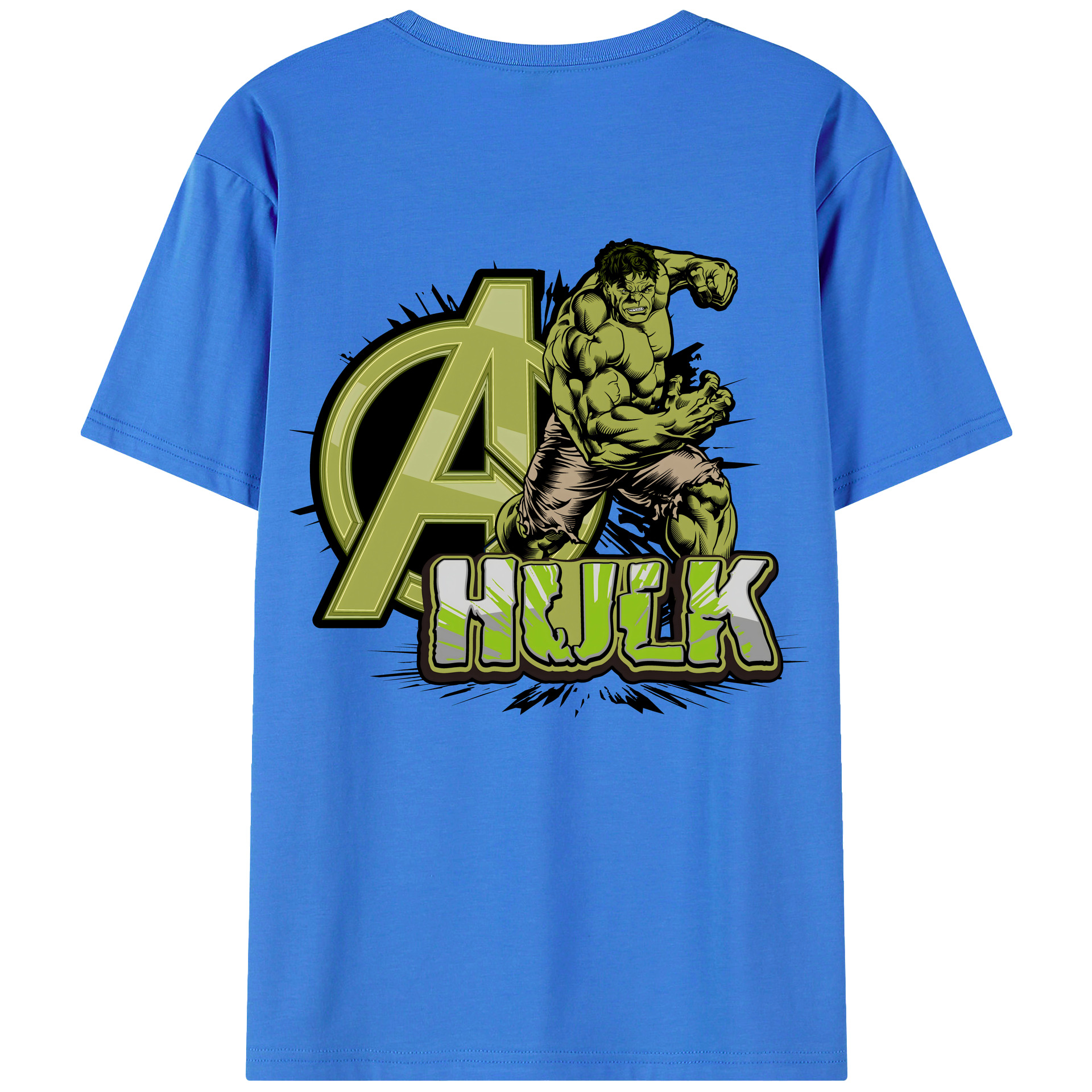 （画像用） アベンジャーズ The Avengers 綿100％ メンズ半袖Tシャツ（バックプリント） 通気性