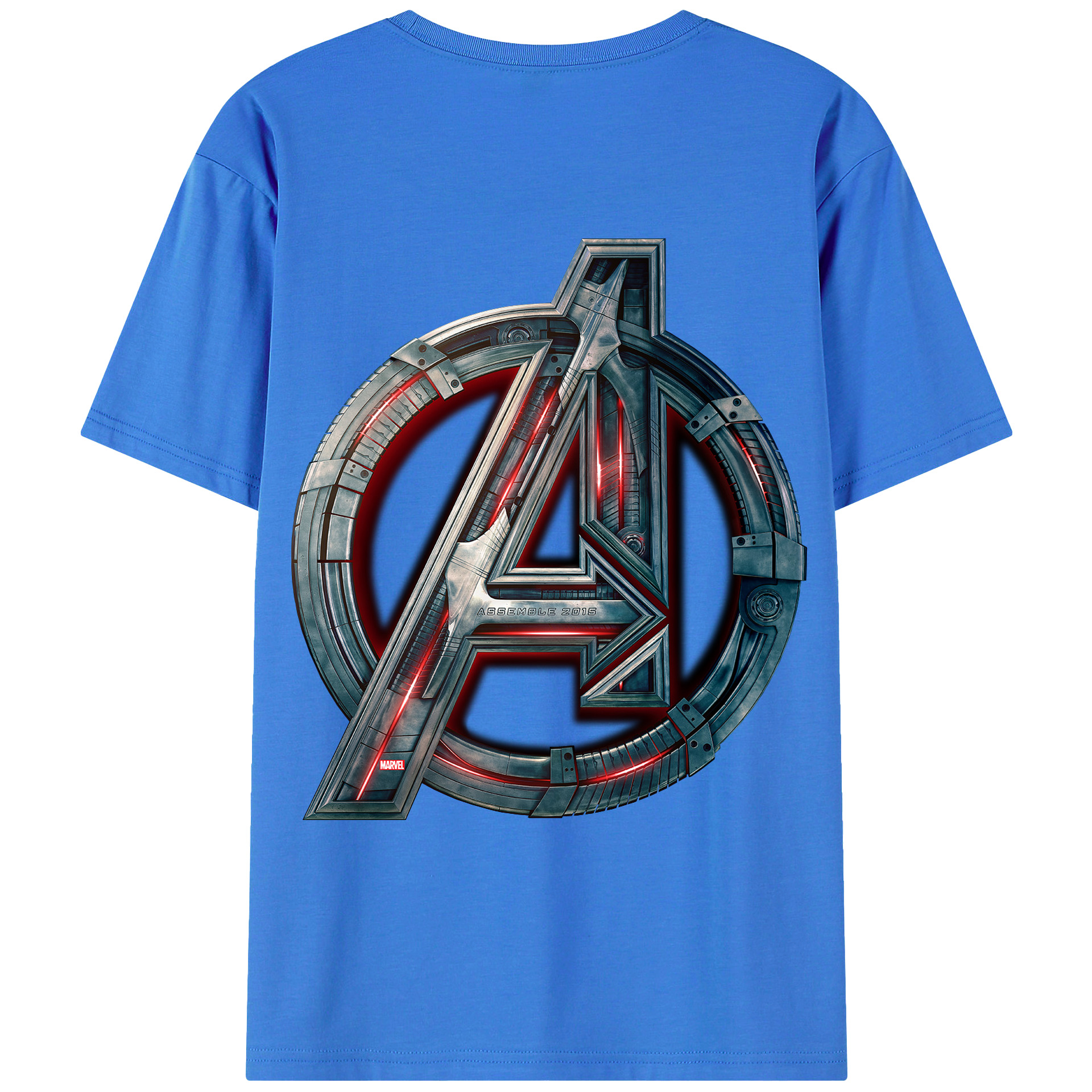 （画像用） アベンジャーズ The Avengers 綿100％ メンズ半袖Tシャツ（バックプリント） 通気性