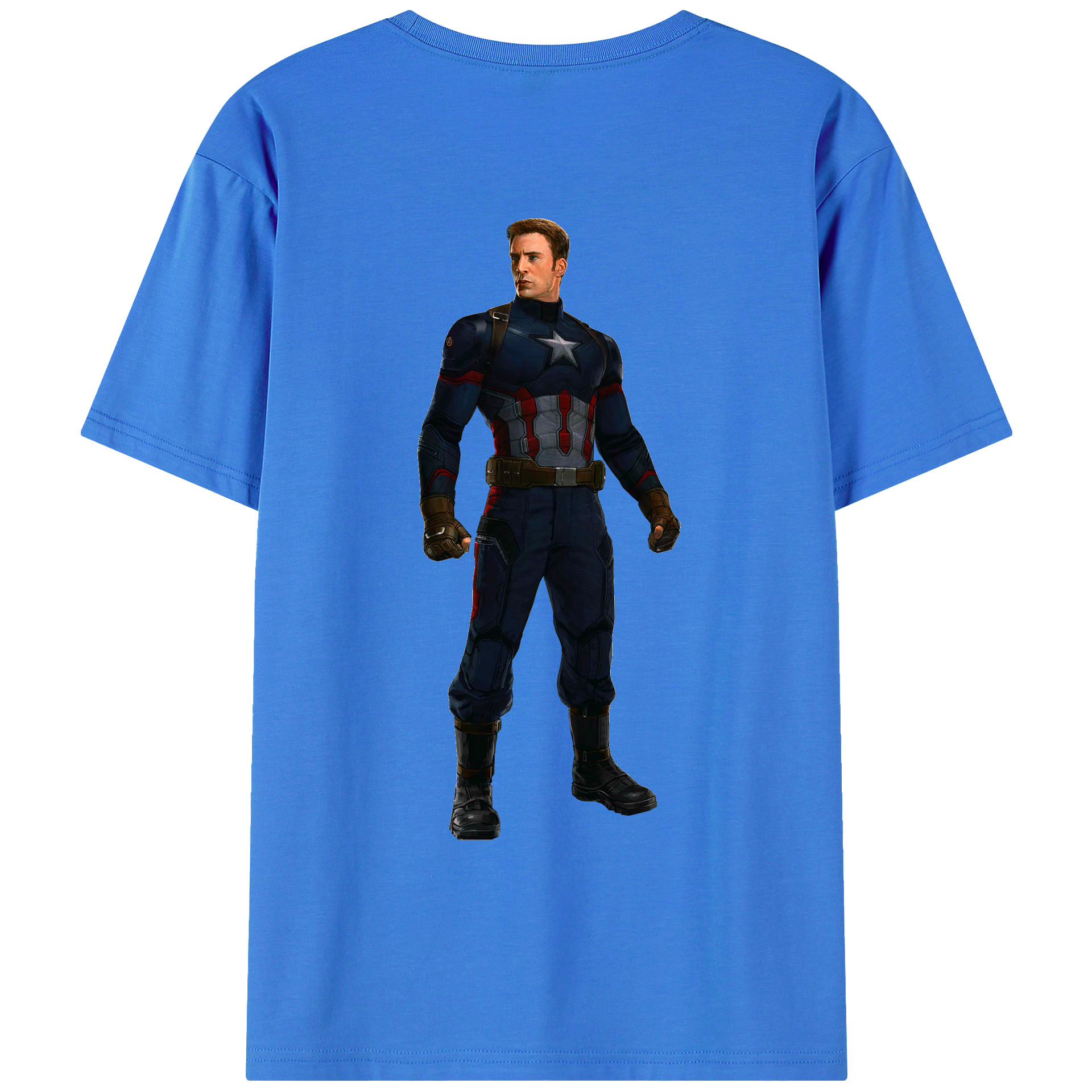 （画像用） アベンジャーズ The Avengers 綿100％ メンズ半袖Tシャツ（バックプリント） 通気性