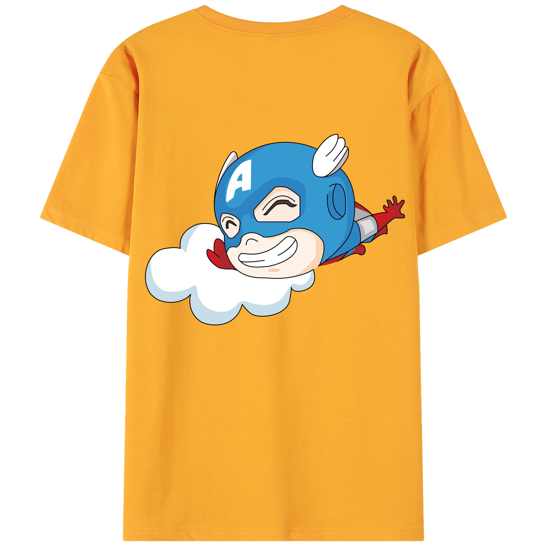 （画像用） アベンジャーズ The Avengers 綿100％ メンズ半袖Tシャツ（バックプリント） 通気性