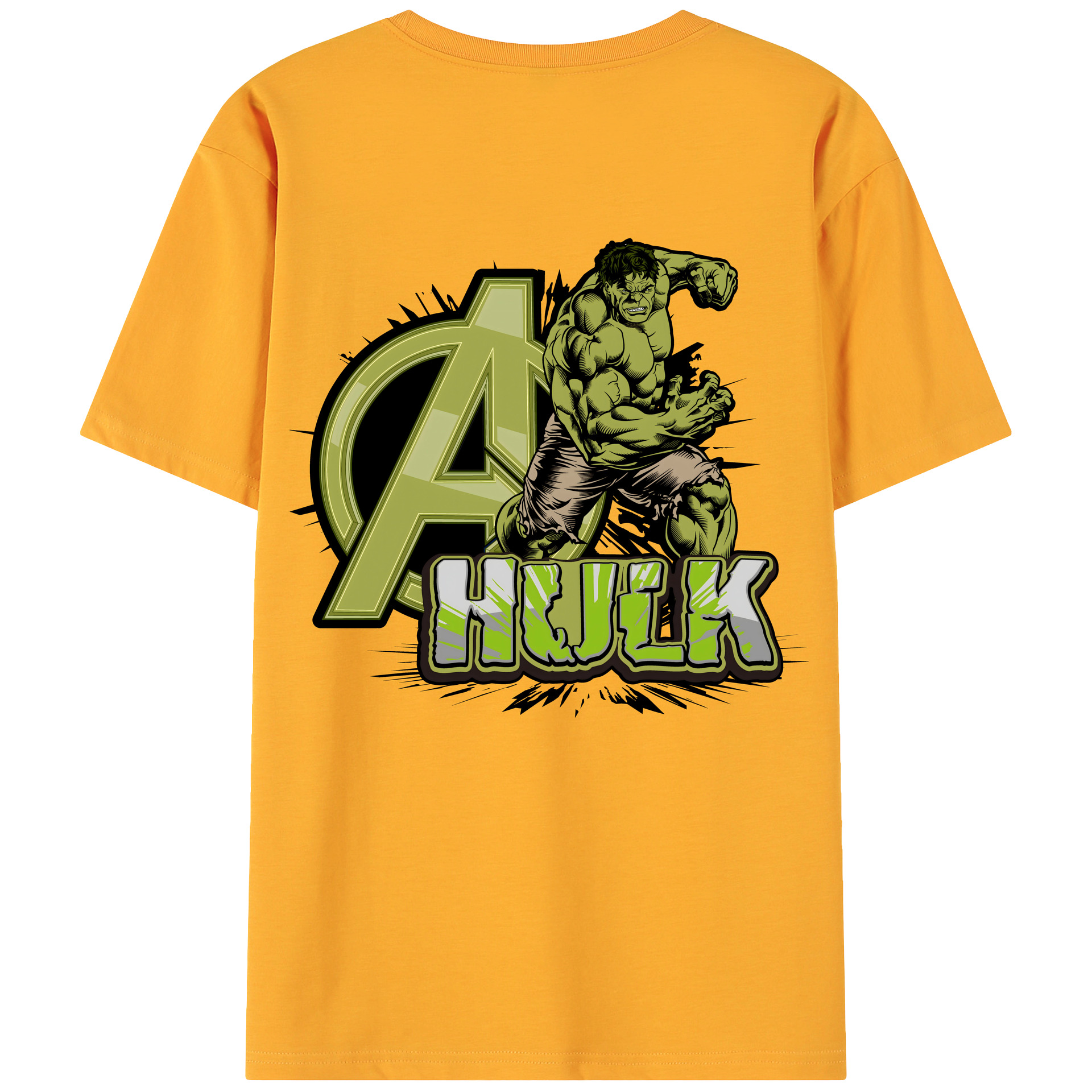 （画像用） アベンジャーズ The Avengers 綿100％ メンズ半袖Tシャツ（バックプリント） 通気性