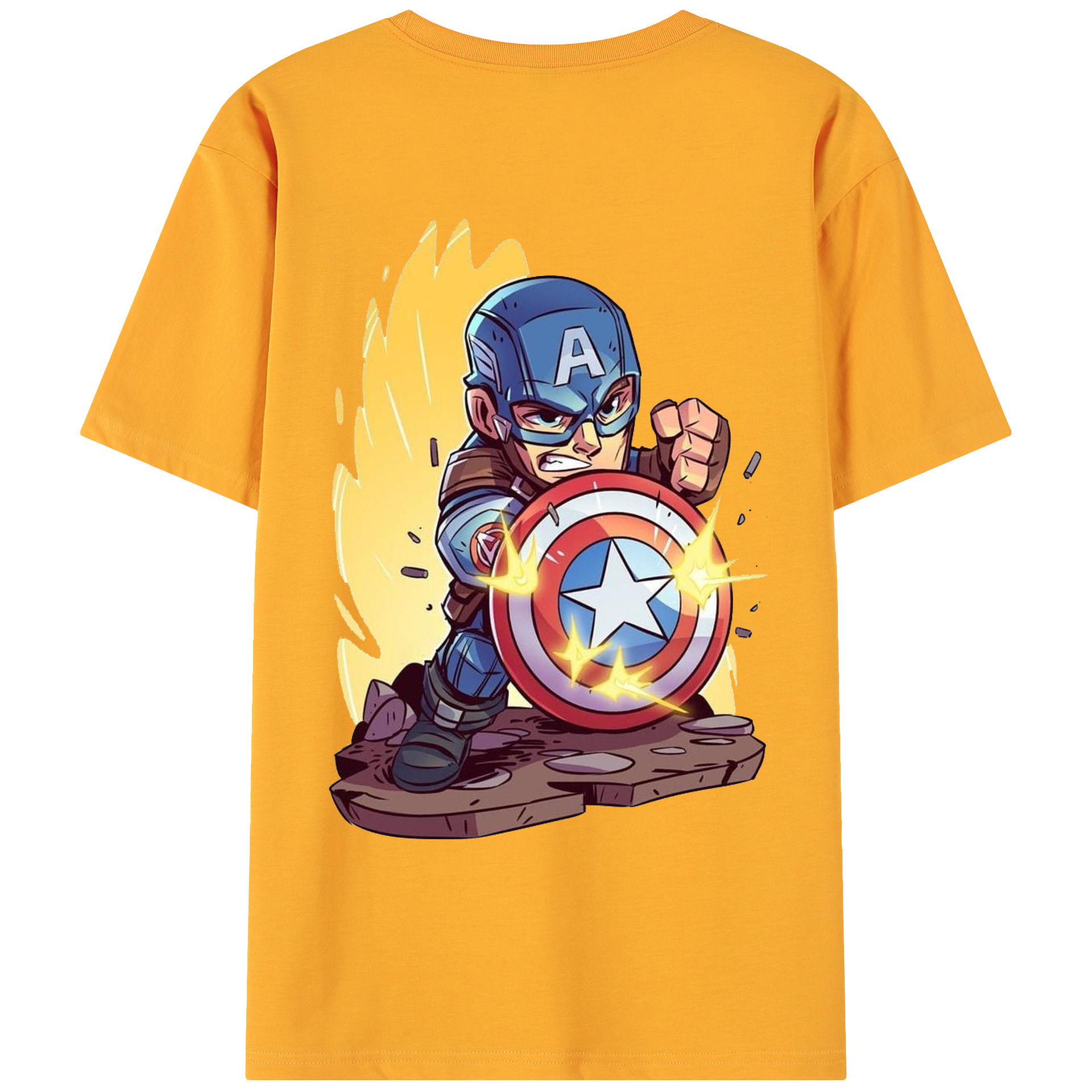 （画像用） アベンジャーズ The Avengers 綿100％ メンズ半袖Tシャツ（バックプリント） 通気性