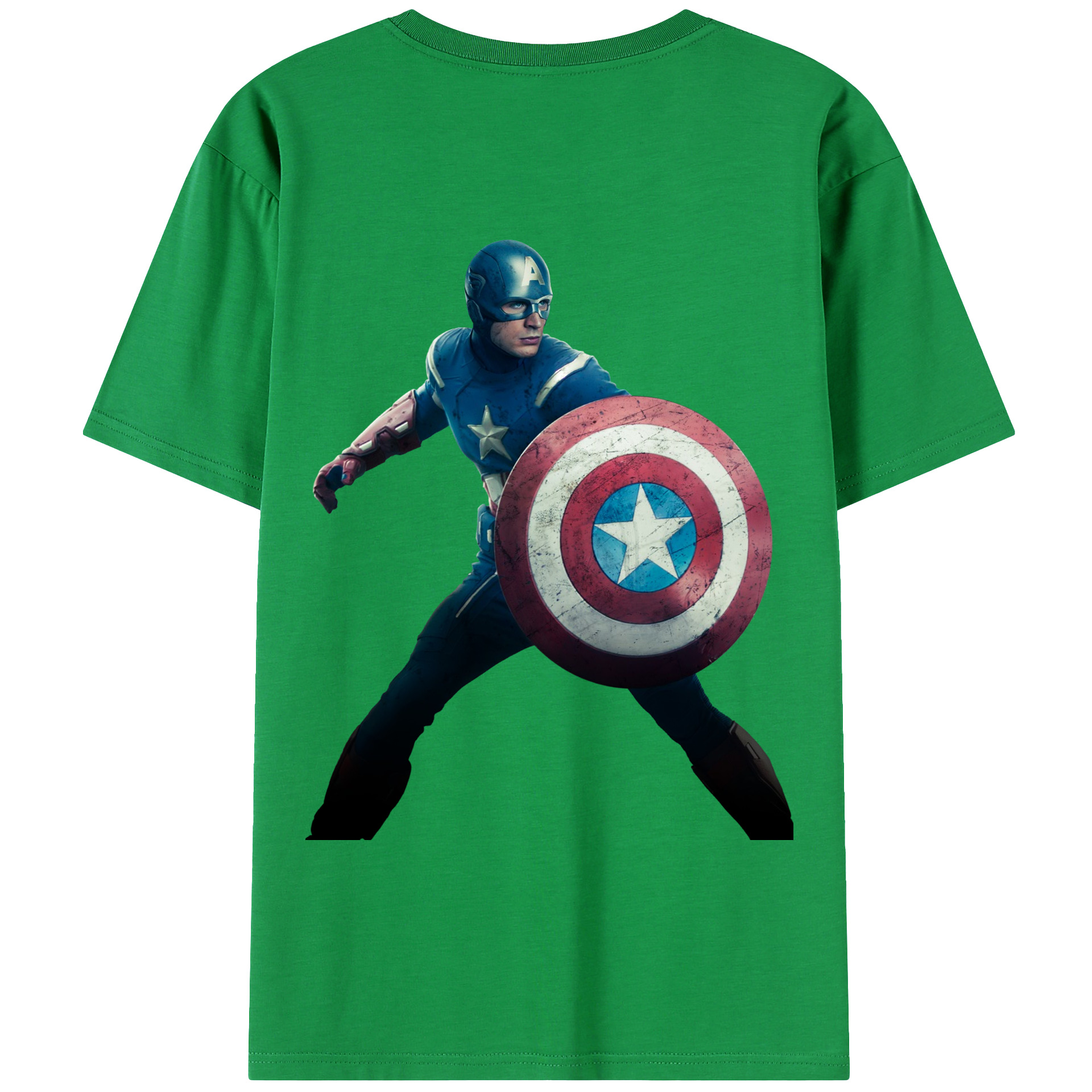 （画像用） アベンジャーズ The Avengers 綿100％ メンズ半袖Tシャツ（バックプリント） 通気性
