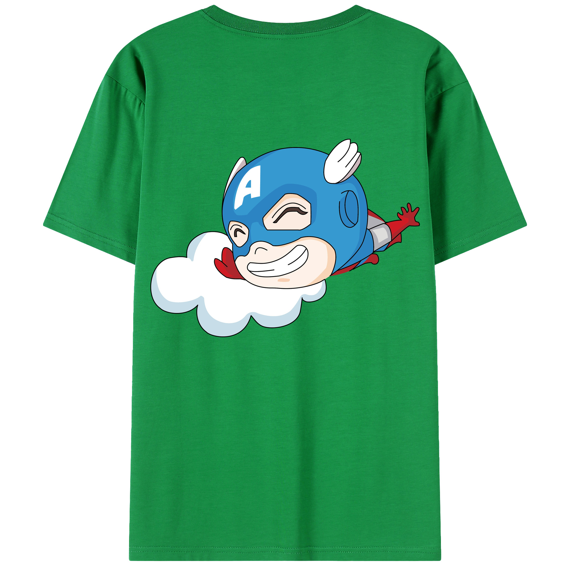 （画像用） アベンジャーズ The Avengers 綿100％ メンズ半袖Tシャツ（バックプリント） 通気性