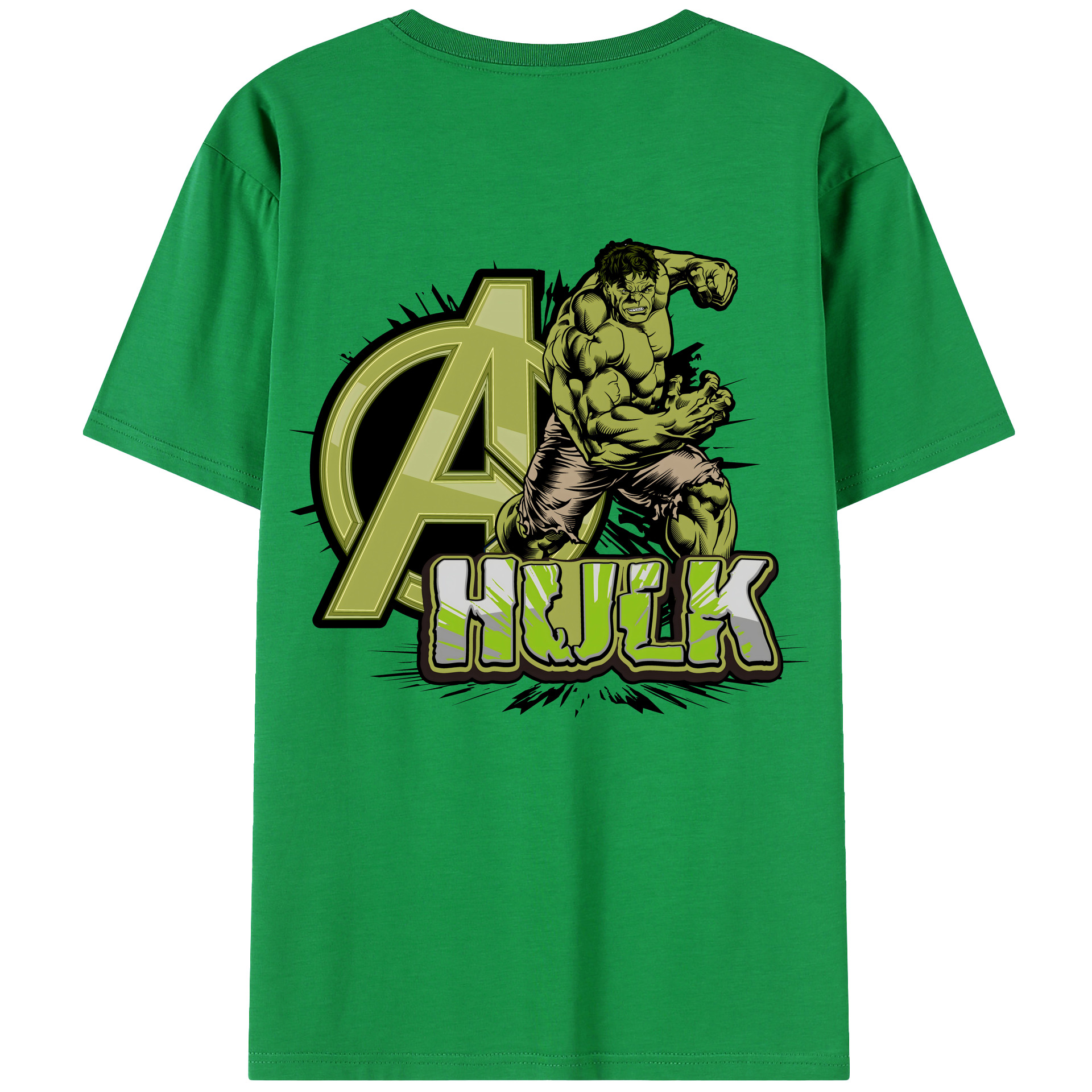 （画像用） アベンジャーズ The Avengers 綿100％ メンズ半袖Tシャツ（バックプリント） 通気性