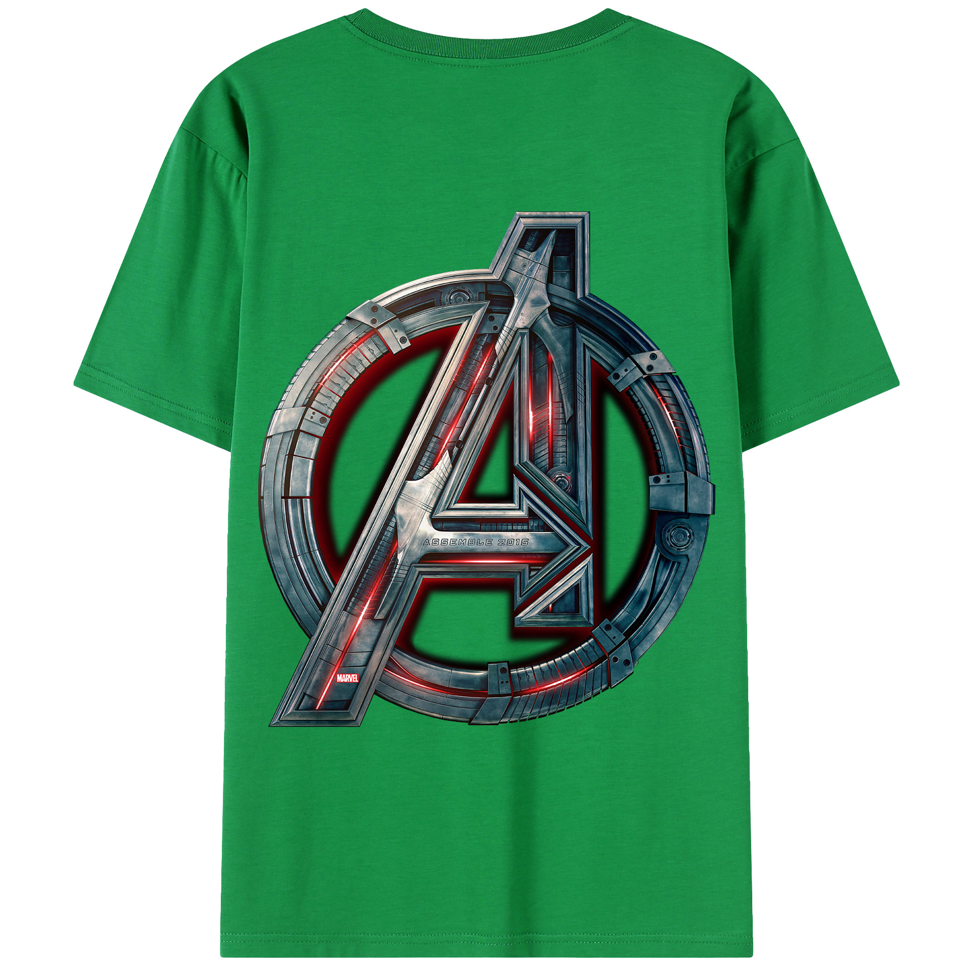 （画像用） アベンジャーズ The Avengers 綿100％ メンズ半袖Tシャツ（バックプリント） 通気性