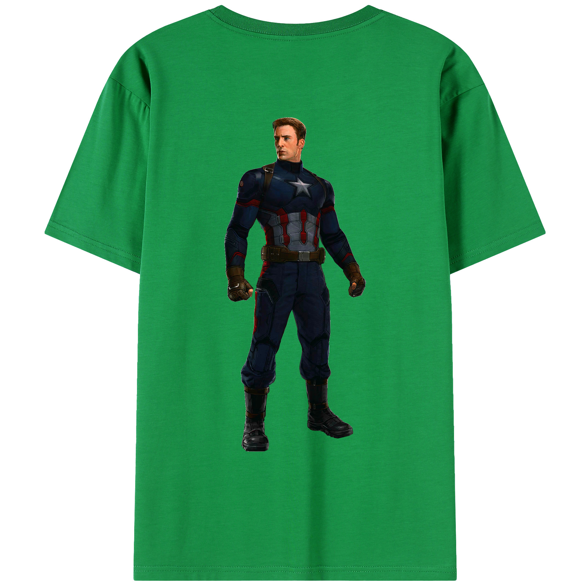 （画像用） アベンジャーズ The Avengers 綿100％ メンズ半袖Tシャツ（バックプリント） 通気性