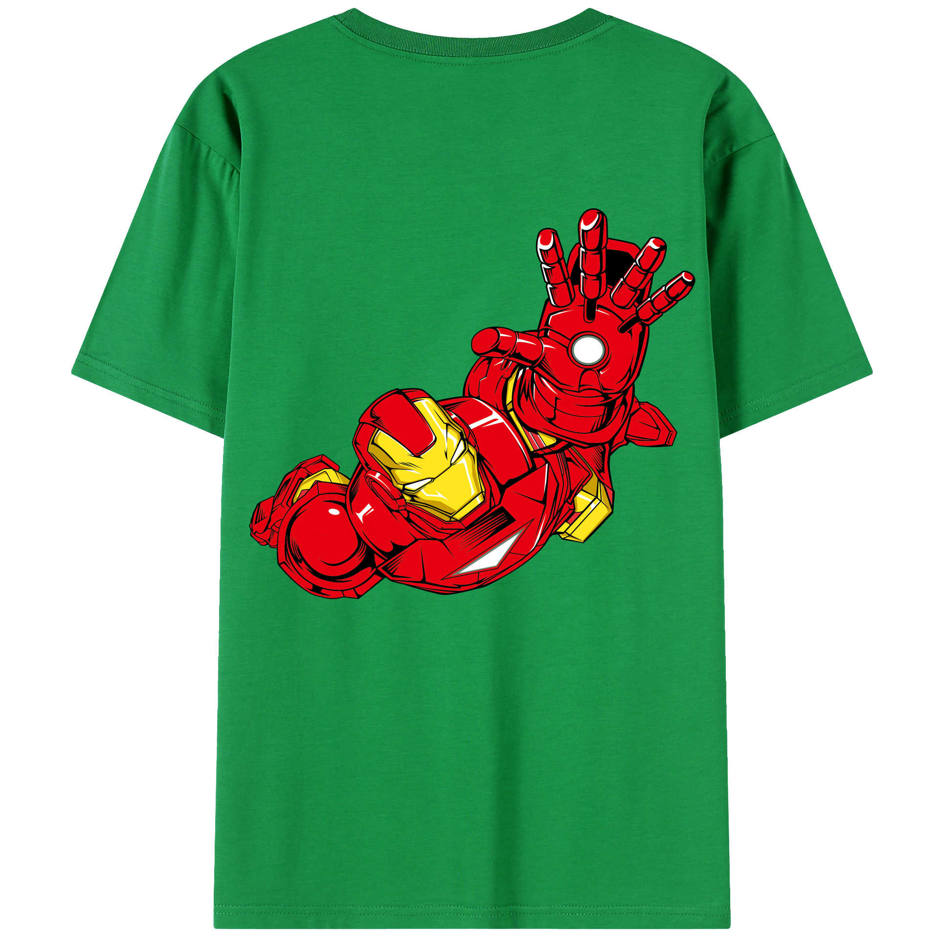 （画像用） アベンジャーズ The Avengers 綿100％ メンズ半袖Tシャツ（バックプリント） 通気性