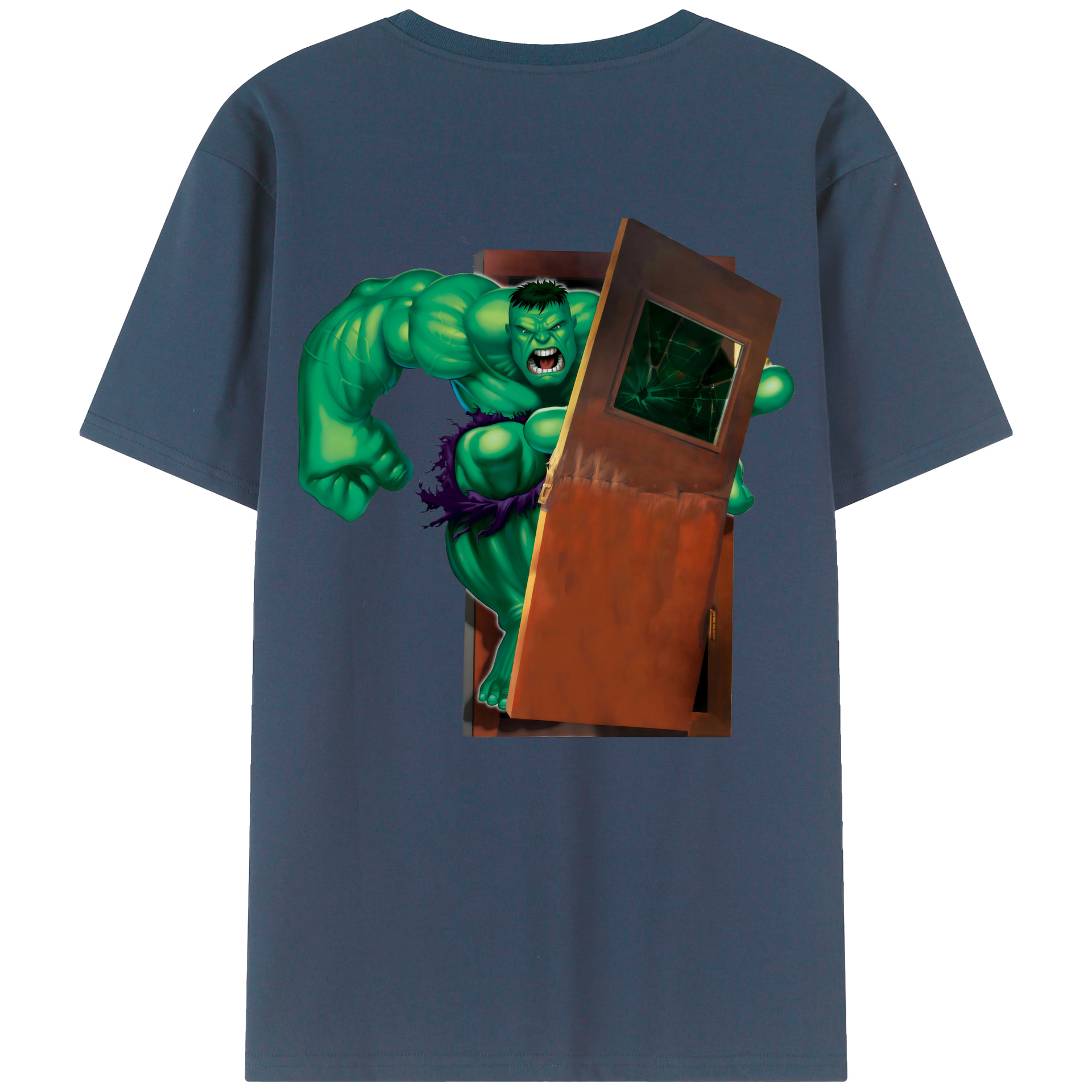 （画像用） アベンジャーズ The Avengers 綿100％ メンズ半袖Tシャツ（バックプリント） 通気性
