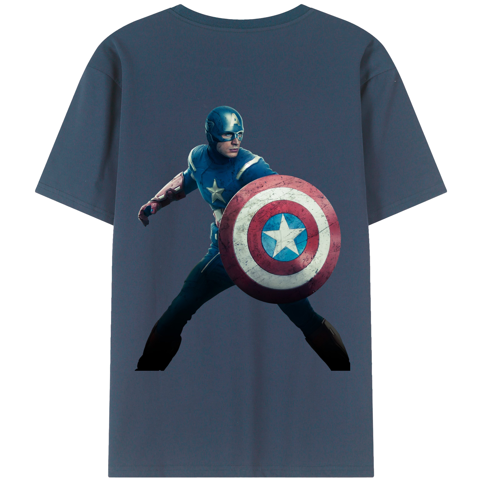 （画像用） アベンジャーズ The Avengers 綿100％ メンズ半袖Tシャツ（バックプリント） 通気性