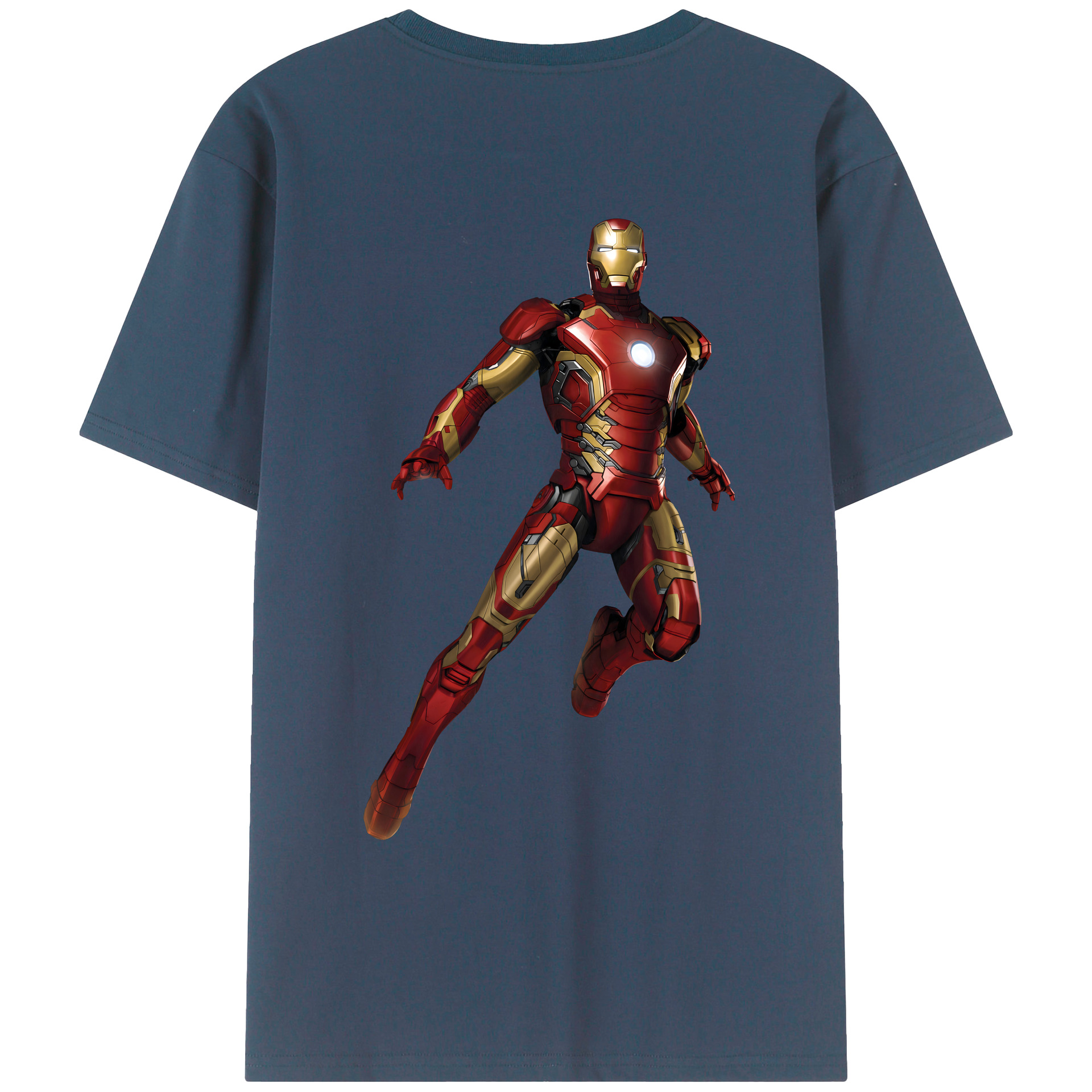 （画像用） アベンジャーズ The Avengers 綿100％ メンズ半袖Tシャツ（バックプリント） 通気性