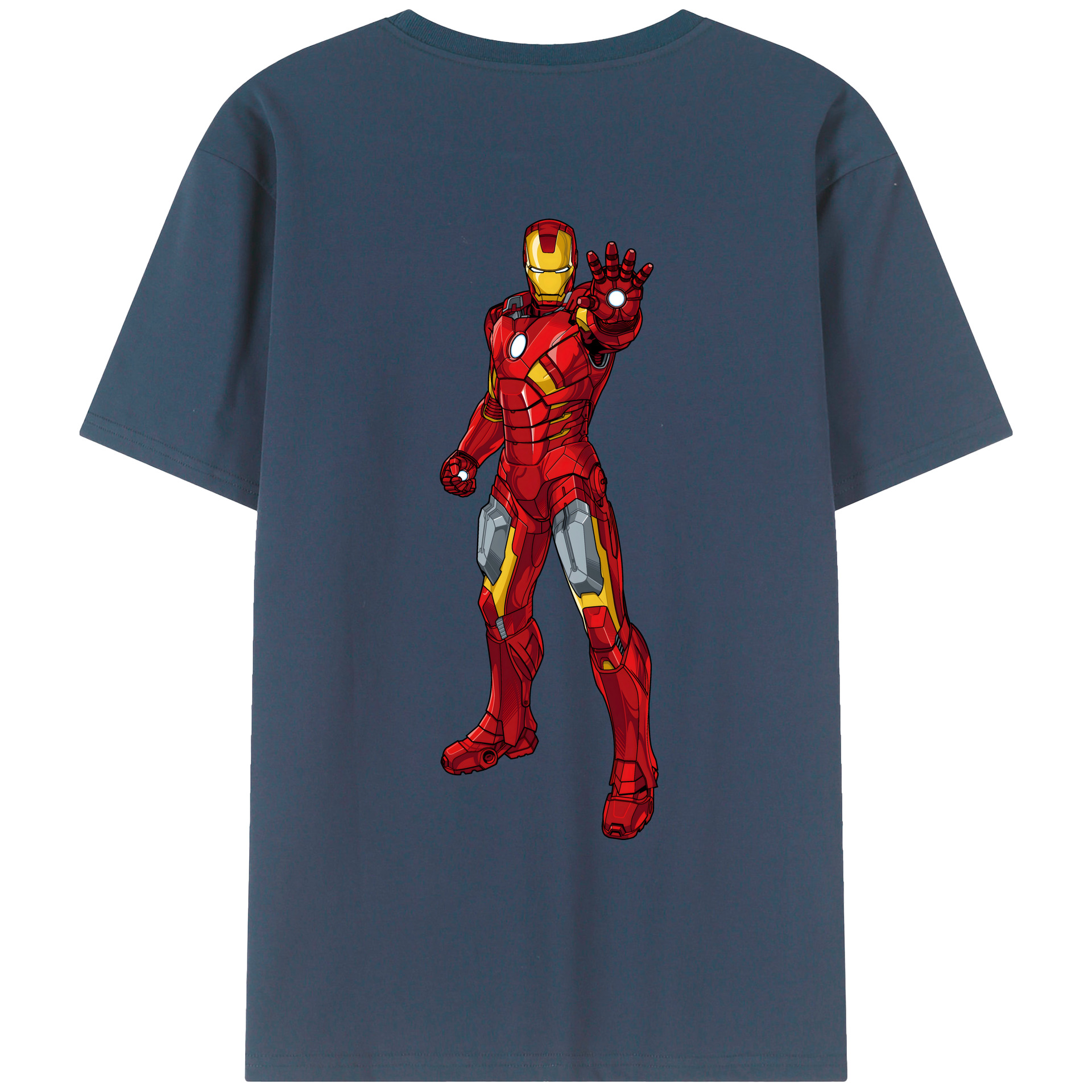 （画像用） アベンジャーズ The Avengers 綿100％ メンズ半袖Tシャツ（バックプリント） 通気性