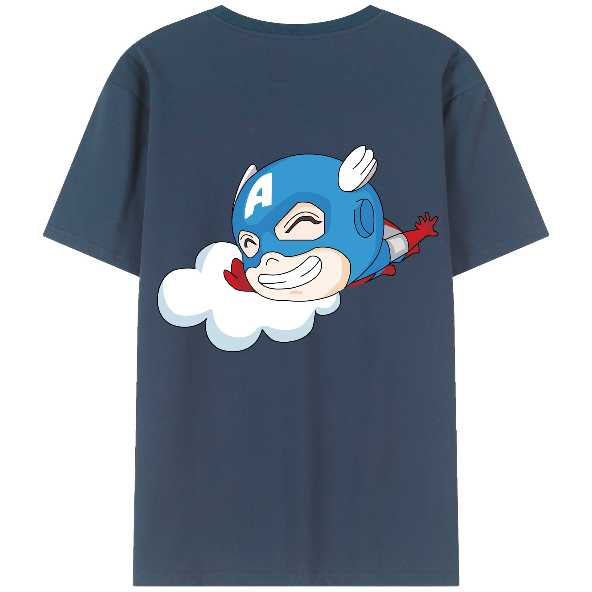 （画像用） アベンジャーズ The Avengers 綿100％ メンズ半袖Tシャツ（バックプリント） 通気性