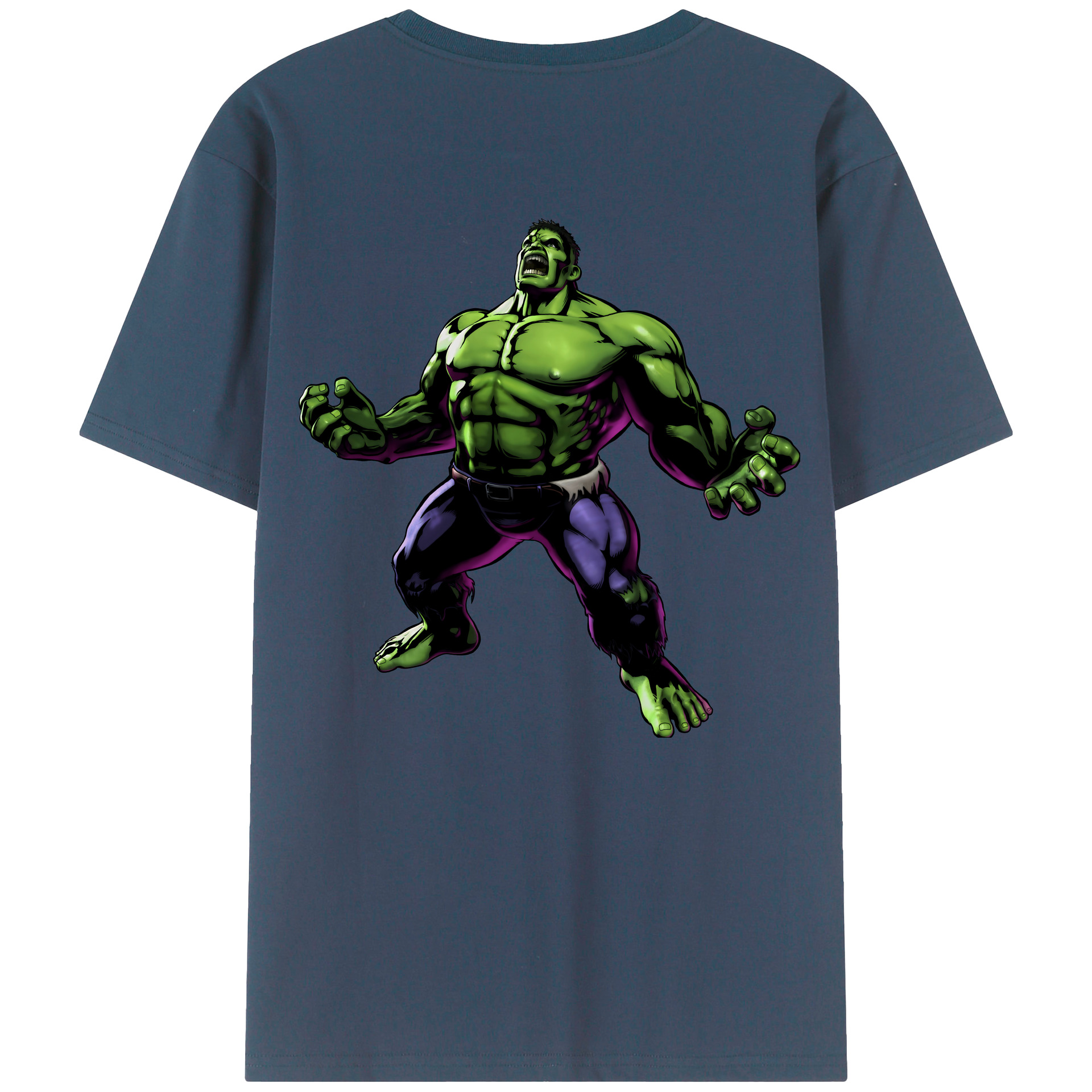 （画像用） アベンジャーズ The Avengers 綿100％ メンズ半袖Tシャツ（バックプリント） 通気性