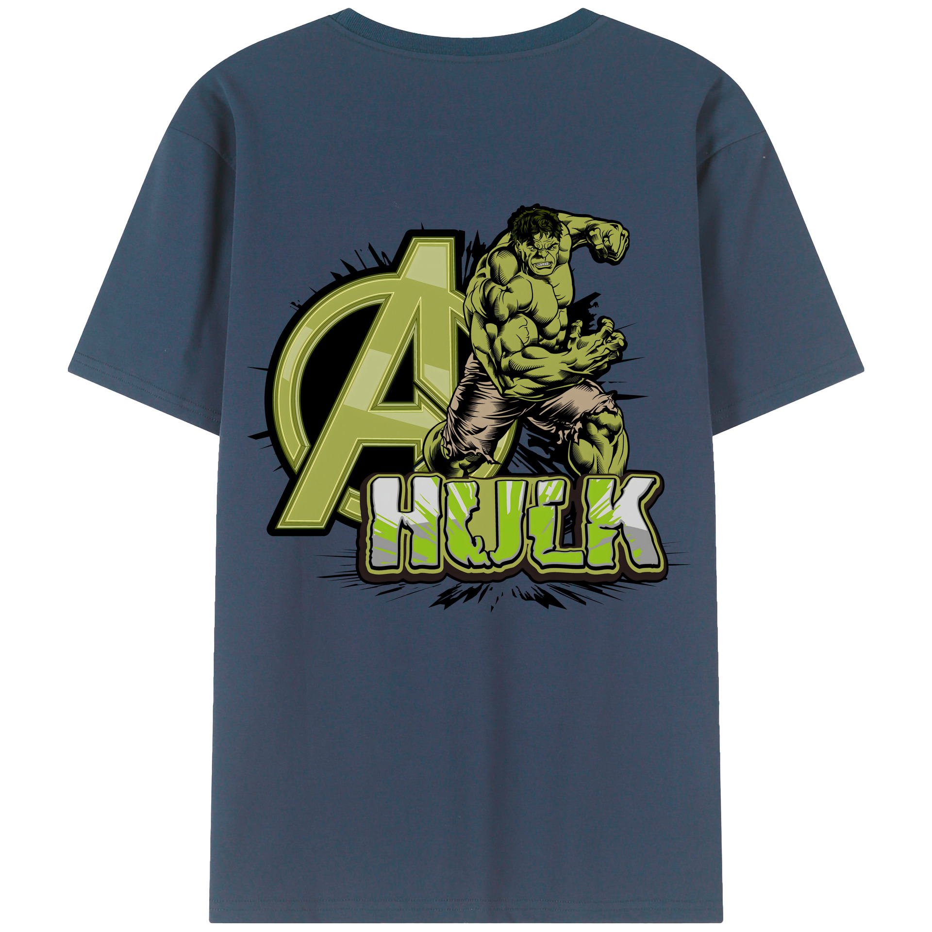 （画像用） アベンジャーズ The Avengers 綿100％ メンズ半袖Tシャツ（バックプリント） 通気性