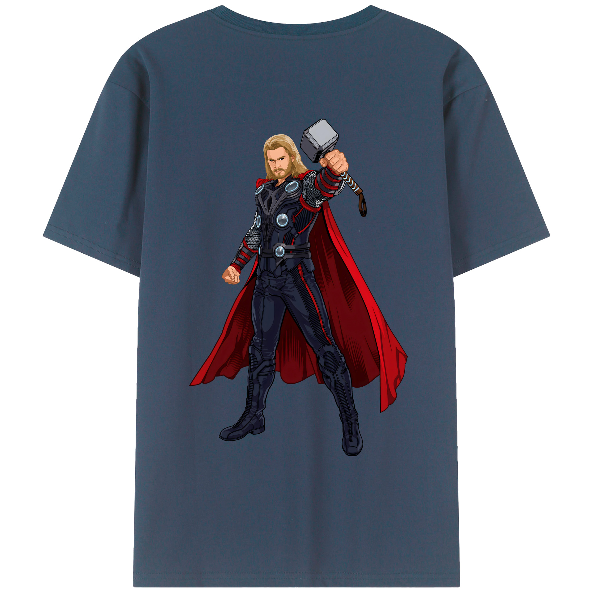 （画像用） アベンジャーズ The Avengers 綿100％ メンズ半袖Tシャツ（バックプリント） 通気性