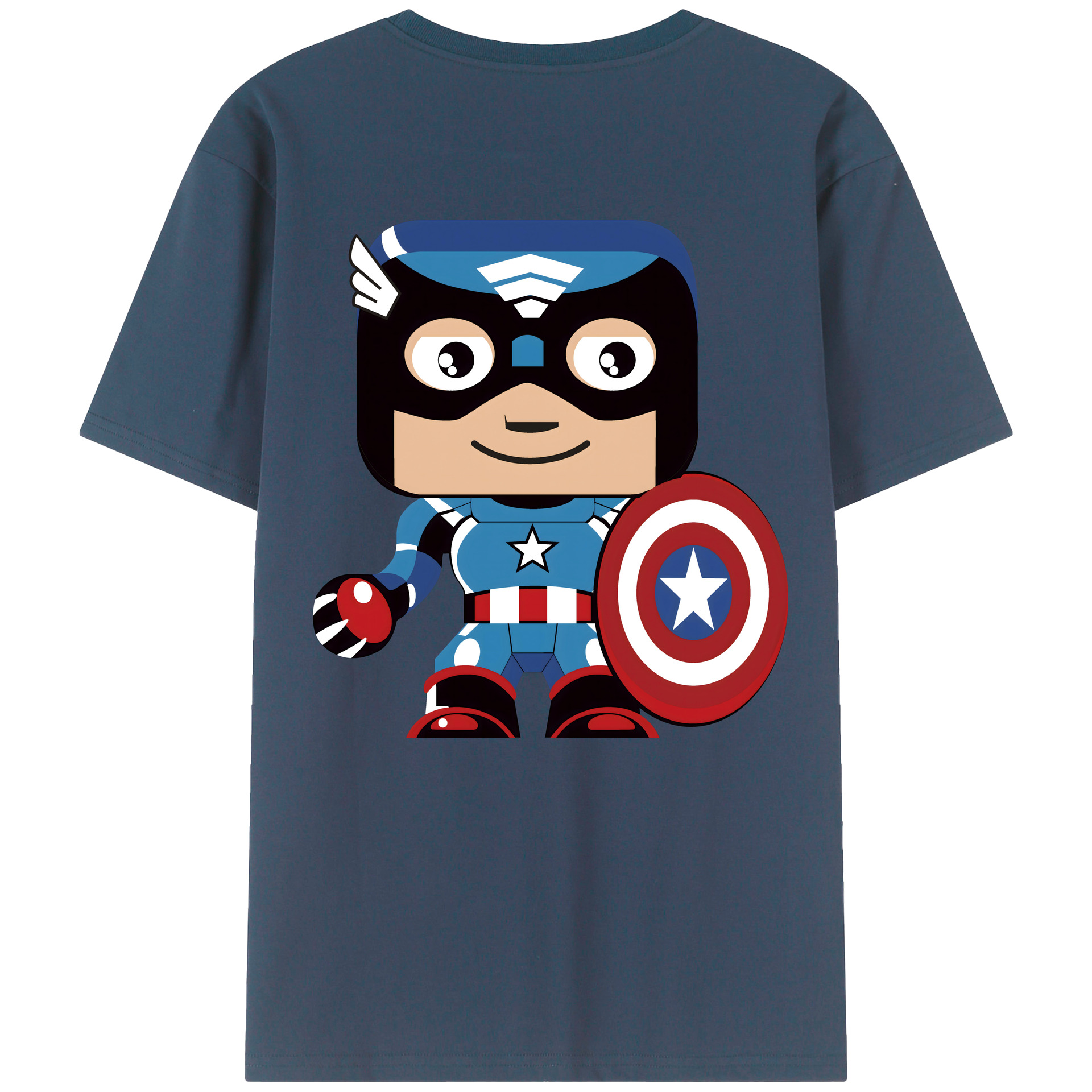 （画像用） アベンジャーズ The Avengers 綿100％ メンズ半袖Tシャツ（バックプリント） 通気性