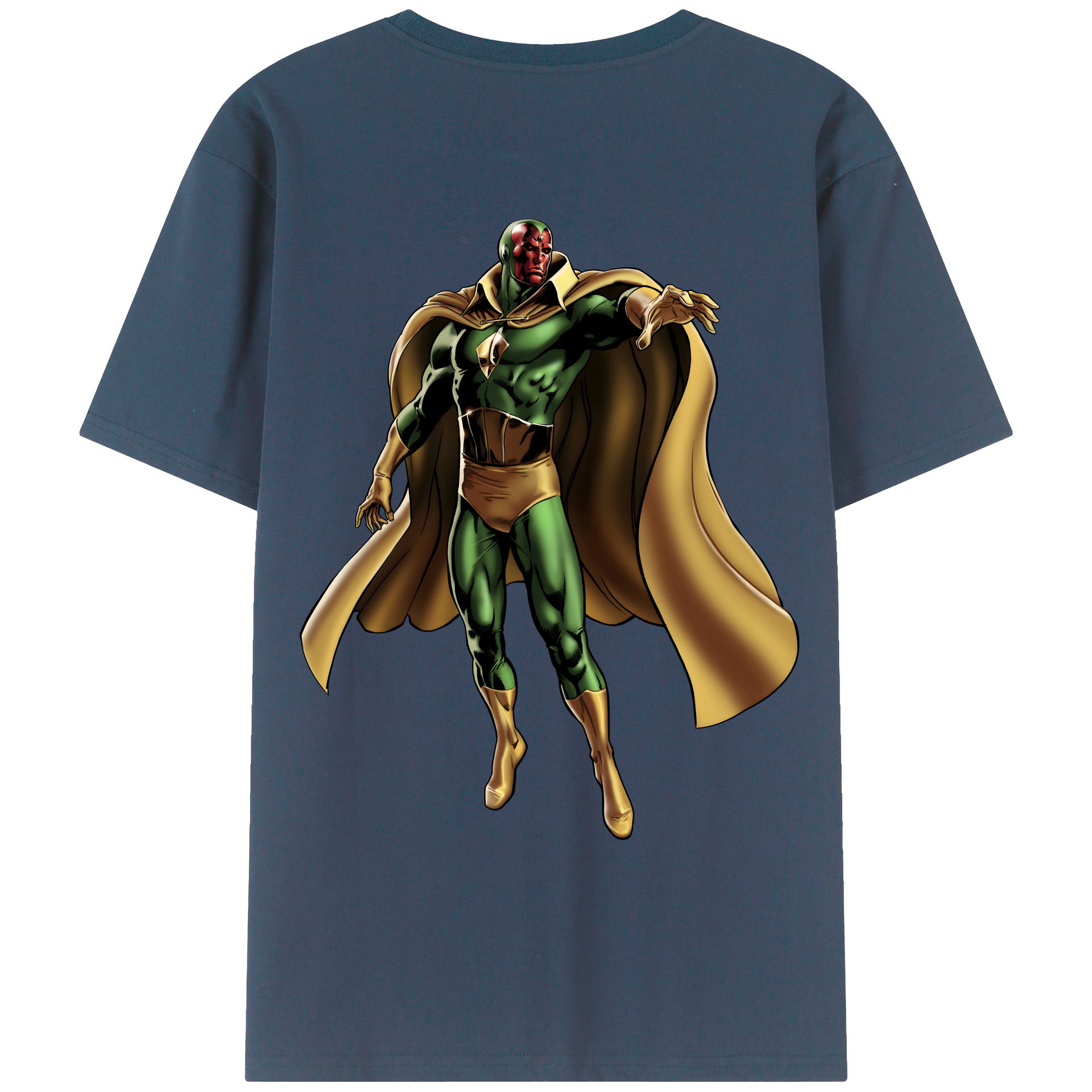 （画像用） アベンジャーズ The Avengers 綿100％ メンズ半袖Tシャツ（バックプリント） 通気性