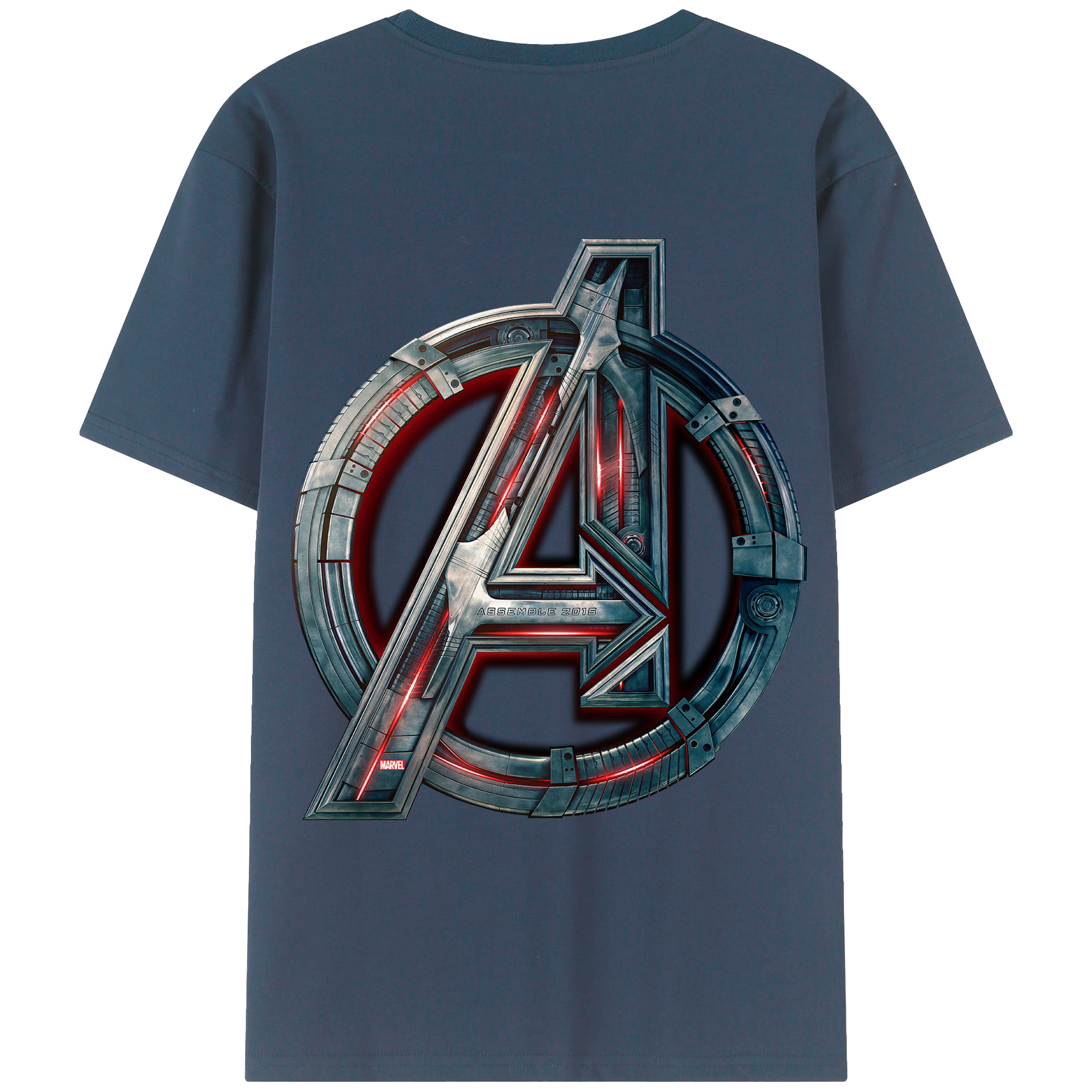 （画像用） アベンジャーズ The Avengers 綿100％ メンズ半袖Tシャツ（バックプリント） 通気性