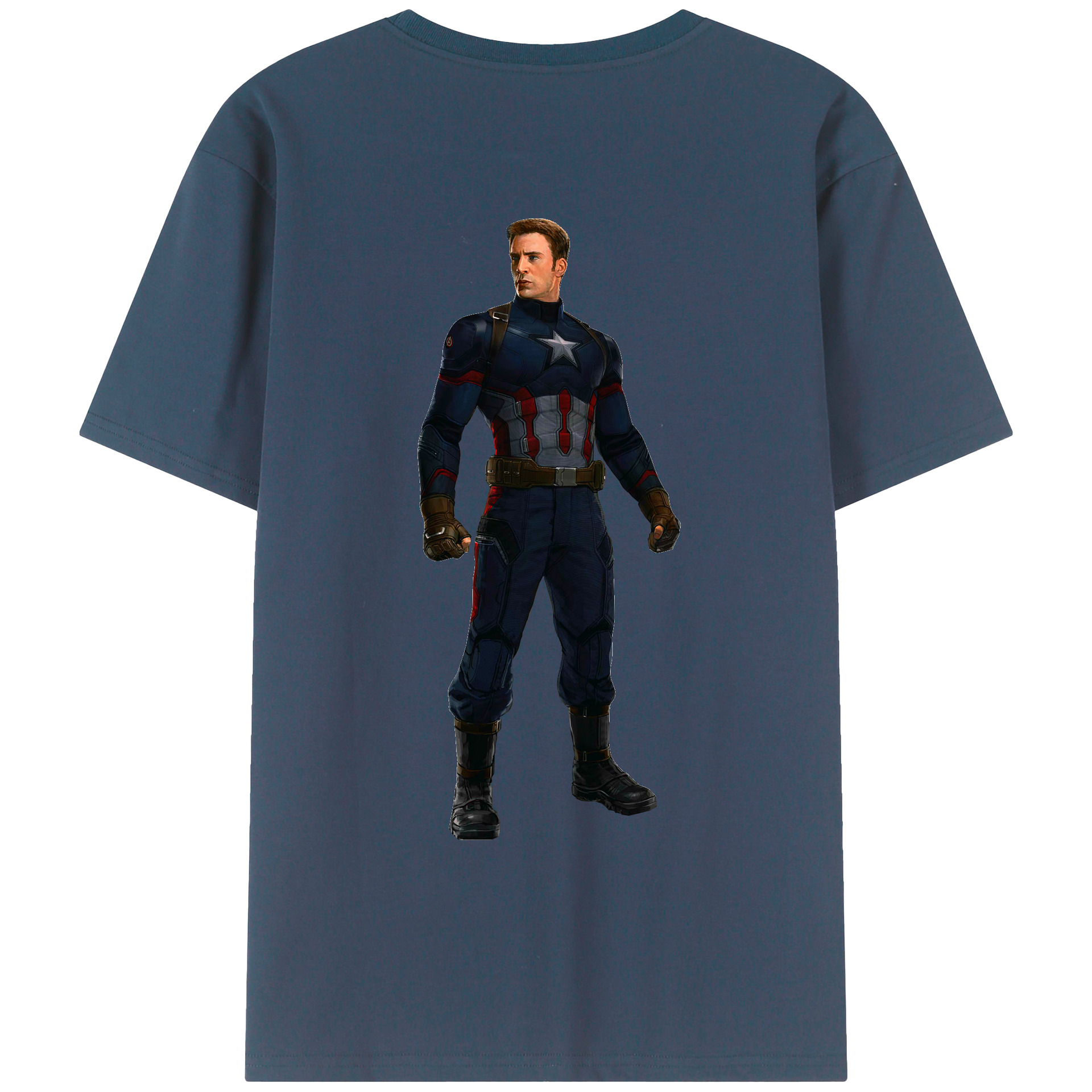 （画像用） アベンジャーズ The Avengers 綿100％ メンズ半袖Tシャツ（バックプリント） 通気性