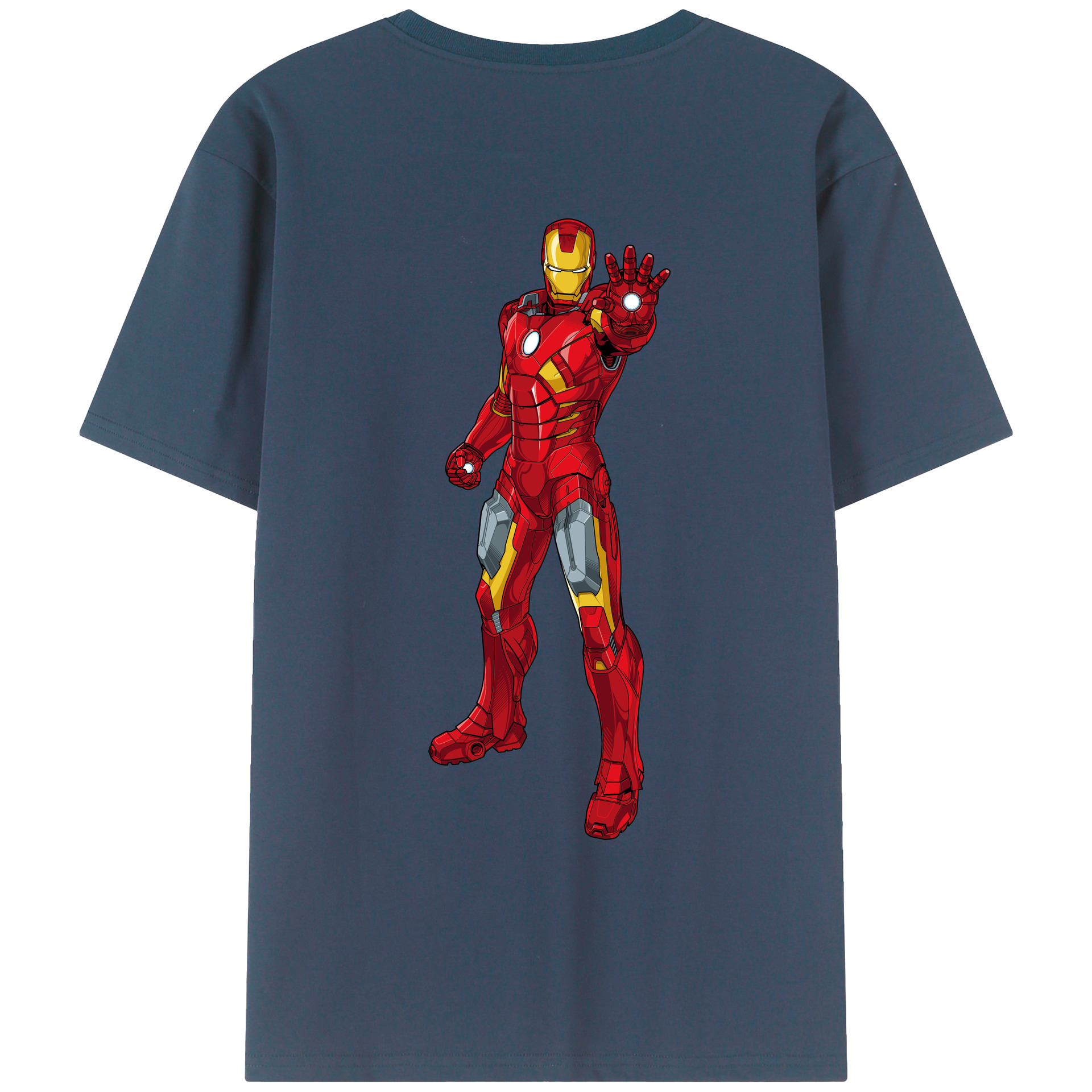 （画像用） アベンジャーズ The Avengers 綿100％ メンズ半袖Tシャツ（バックプリント） 通気性