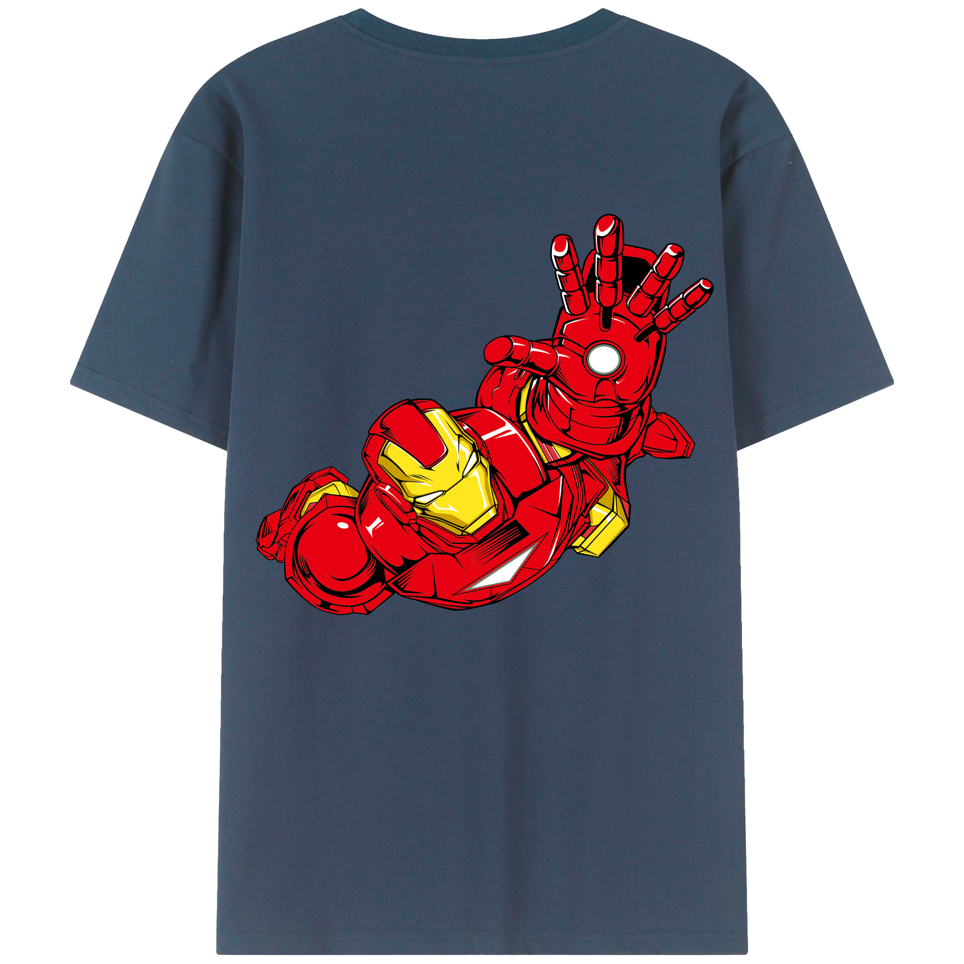（画像用） アベンジャーズ The Avengers 綿100％ メンズ半袖Tシャツ（バックプリント） 通気性