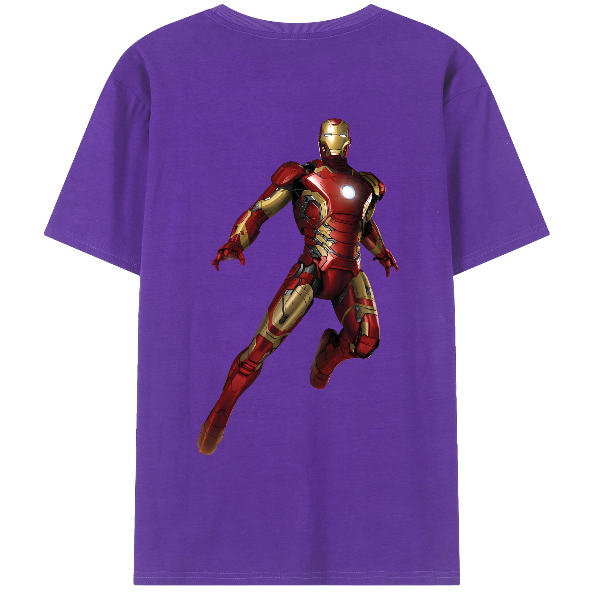 （画像用） アベンジャーズ The Avengers 綿100％ メンズ半袖Tシャツ（バックプリント） 通気性