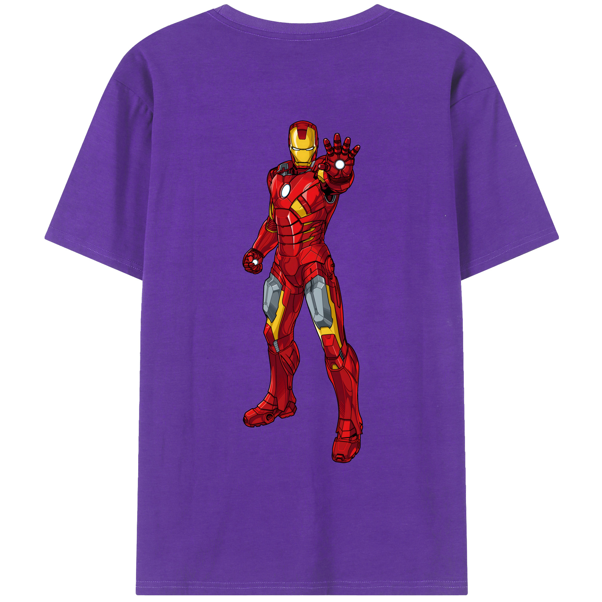 （画像用） アベンジャーズ The Avengers 綿100％ メンズ半袖Tシャツ（バックプリント） 通気性
