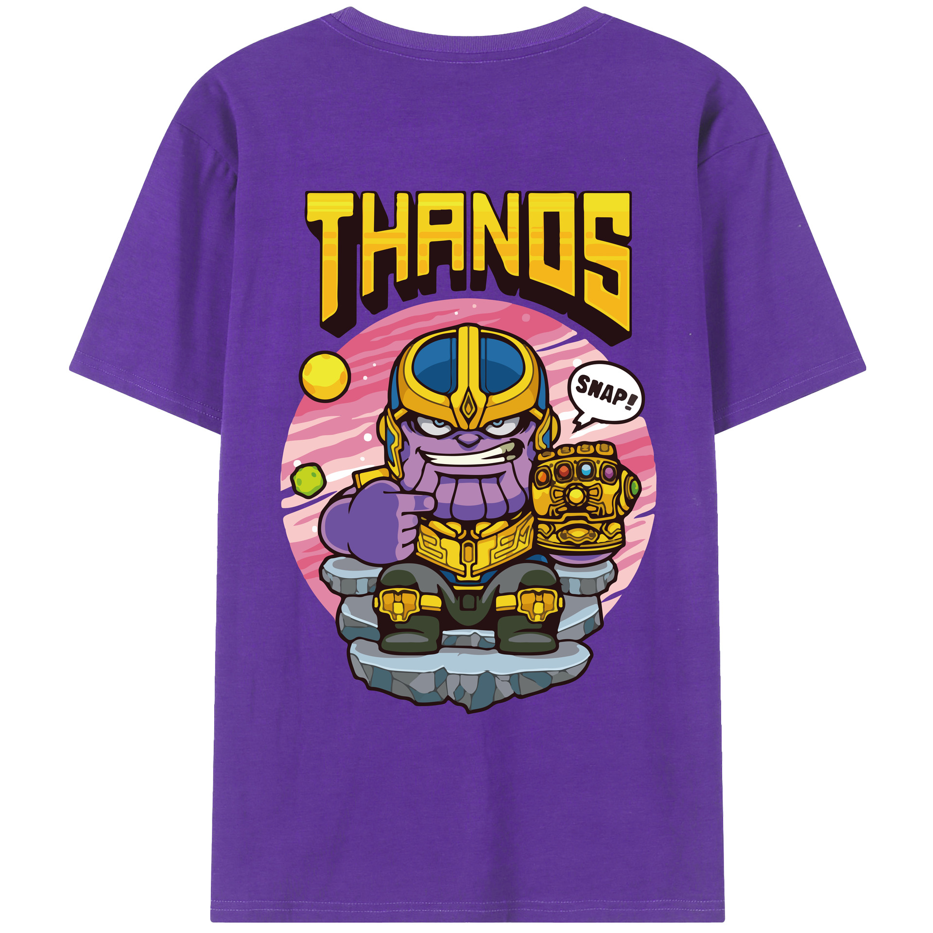 （画像用） アベンジャーズ The Avengers 綿100％ メンズ半袖Tシャツ（バックプリント） 通気性