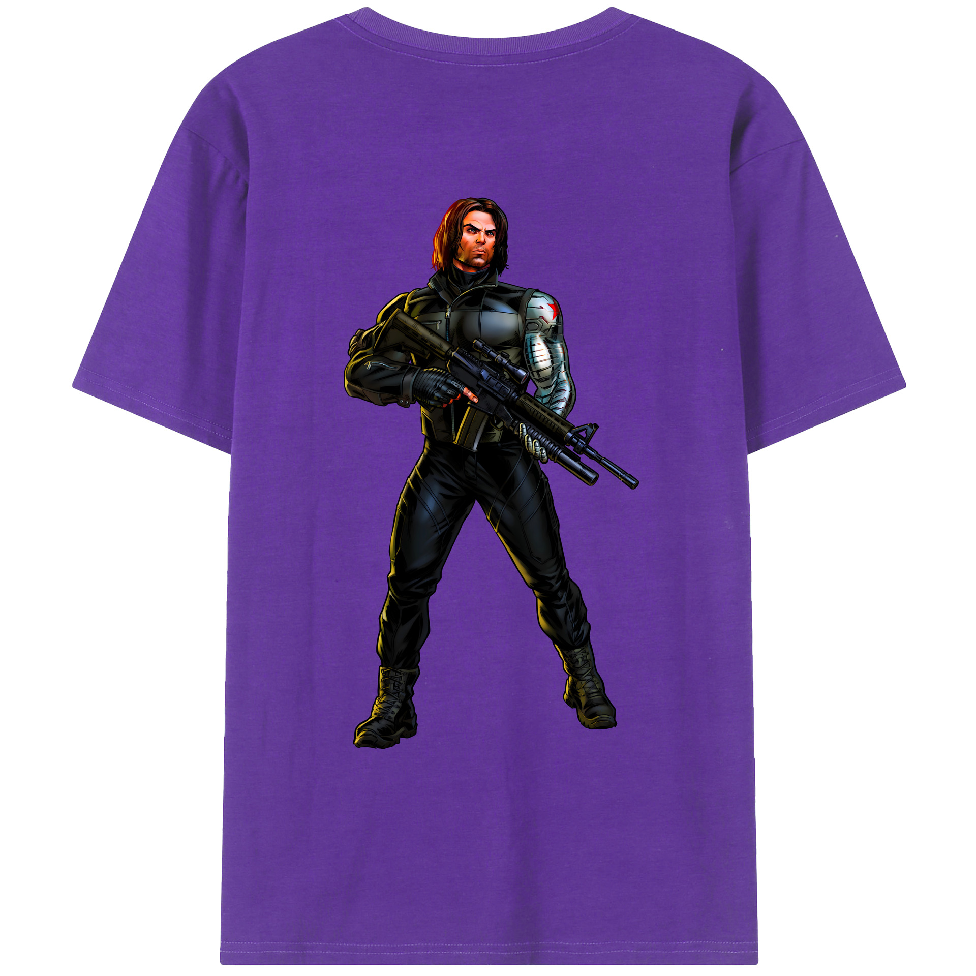 （画像用） アベンジャーズ The Avengers 綿100％ メンズ半袖Tシャツ（バックプリント） 通気性