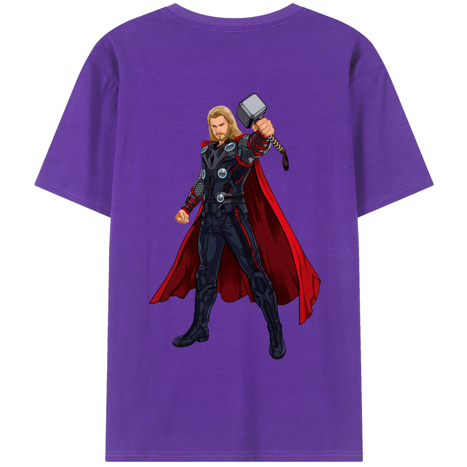 （画像用） アベンジャーズ The Avengers 綿100％ メンズ半袖Tシャツ（バックプリント） 通気性