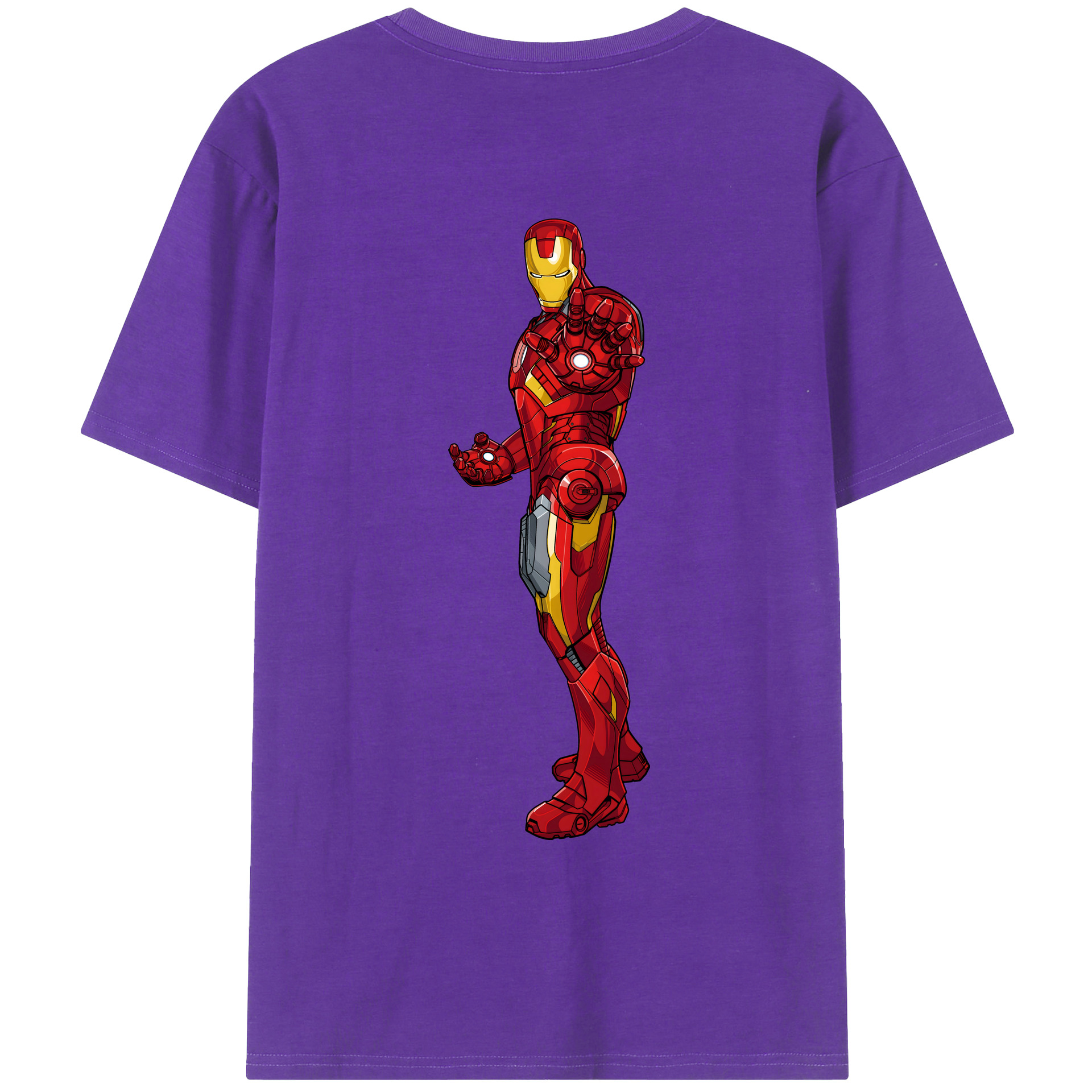 （画像用） アベンジャーズ The Avengers 綿100％ メンズ半袖Tシャツ（バックプリント） 通気性